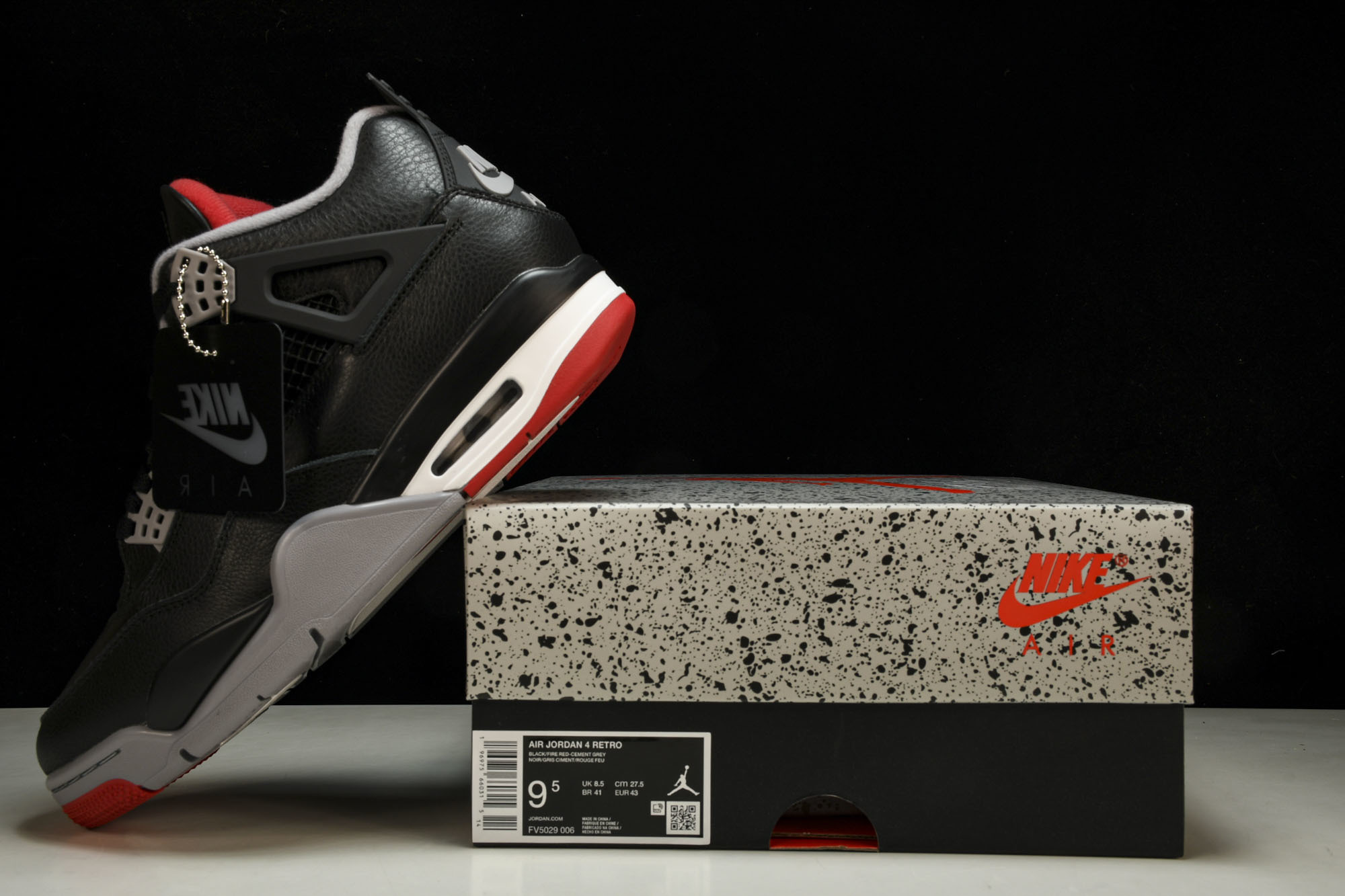 纯原原版 AIR JORDAN 4 RETRO “Bred Reimagined”黑红 FV5029-006 #YZ00 纯原原版 AIR JORDAN 4 RETRO “Bred Reimagined”黑红 FV5029-006 #YZ00