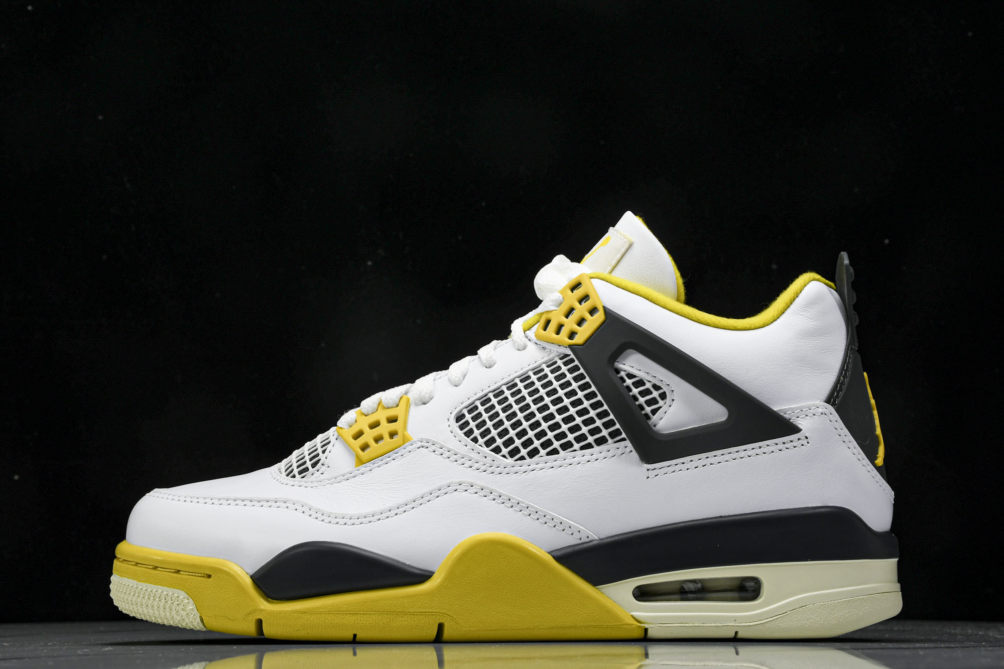 纯原原版 Air Jordan 4 Retro 白雷公 白黄 AQ9129-101 #YZ001-1 40 40.5 4