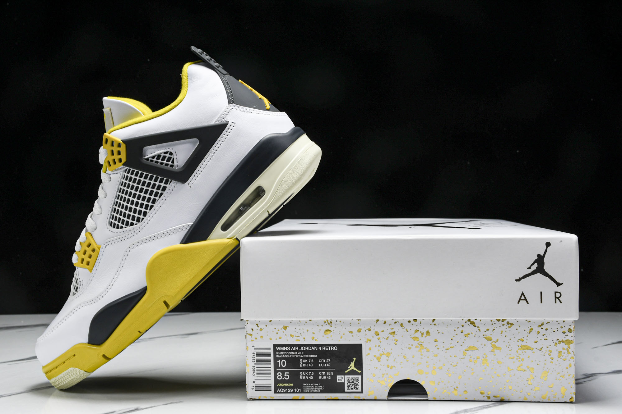 纯原原版 Air Jordan 4 Retro 白雷公 白黄 AQ9129-101 #YZ001-1 40 40.5 4 纯原原版 Air Jordan 4 Retro 白雷公 白黄 AQ9129-101 #YZ001-1 40 40.5 4