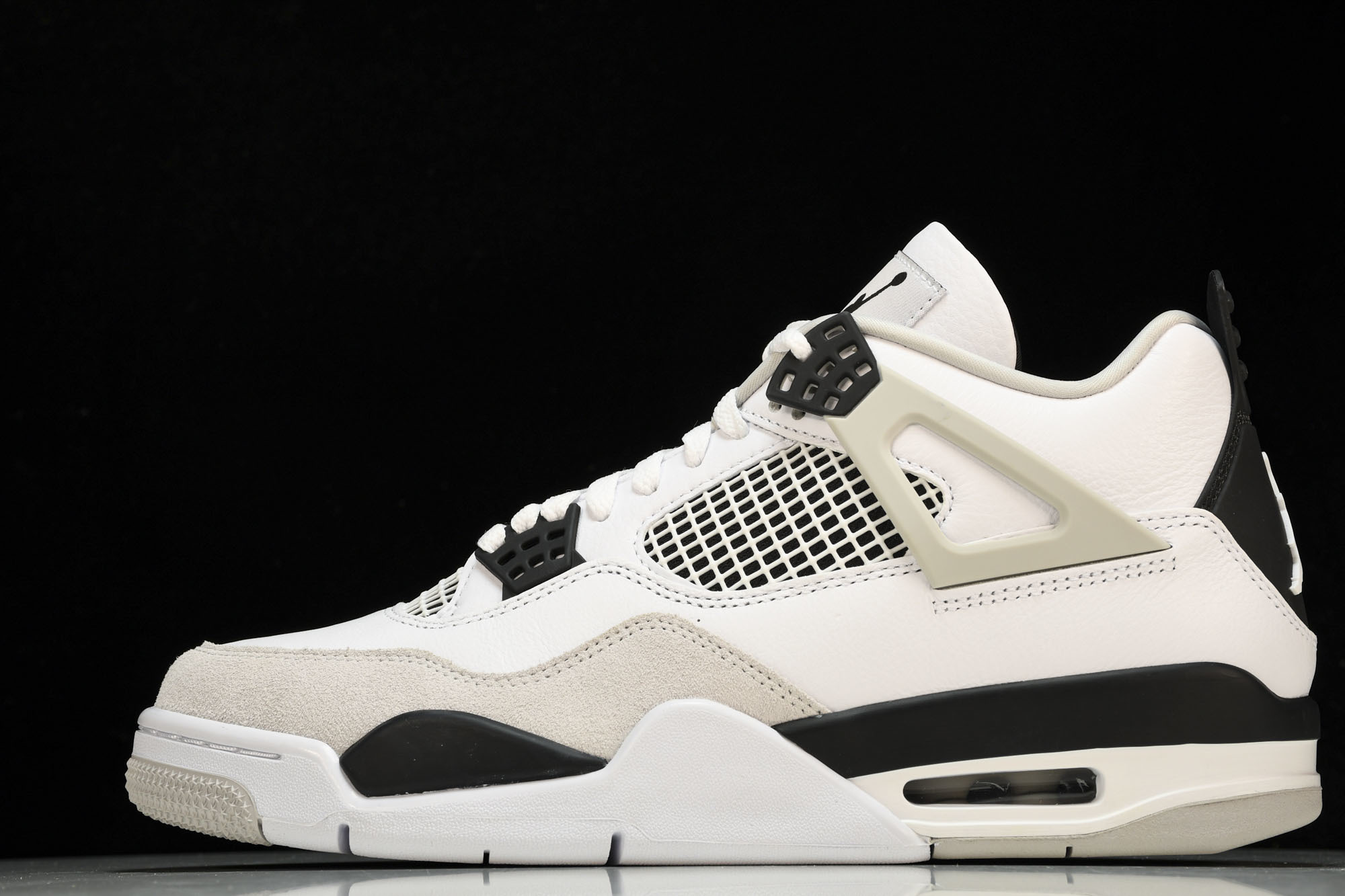 纯原原版 Air Jordan 4 Retro“Military Black”灰白黑 小白水泥 DH6927-111 #