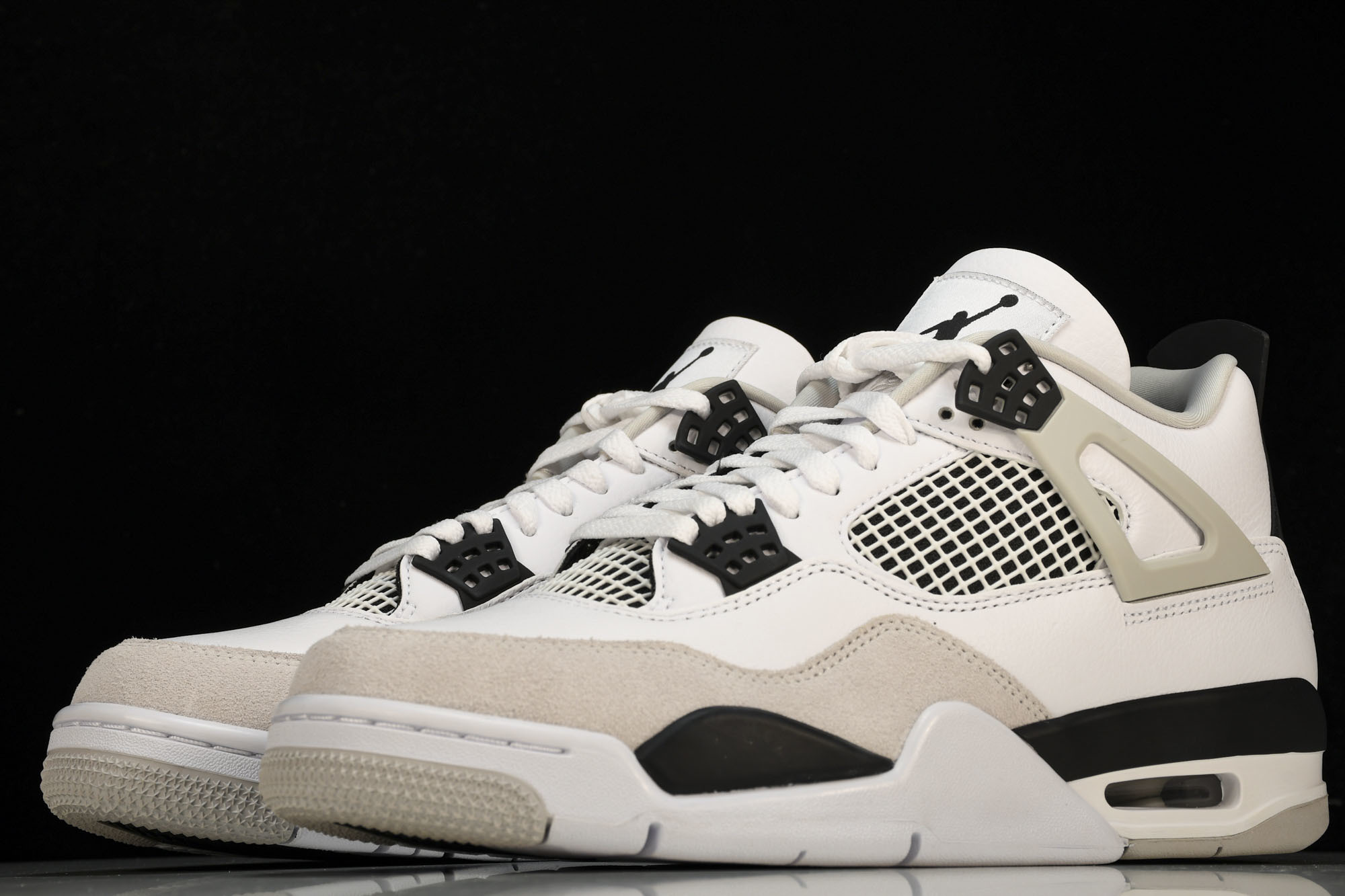 纯原原版 Air Jordan 4 Retro“Military Black”灰白黑 小白水泥 DH6927-111 # 纯原原版 Air Jordan 4 Retro“Military Black”灰白黑 小白水泥 DH6927-111 #