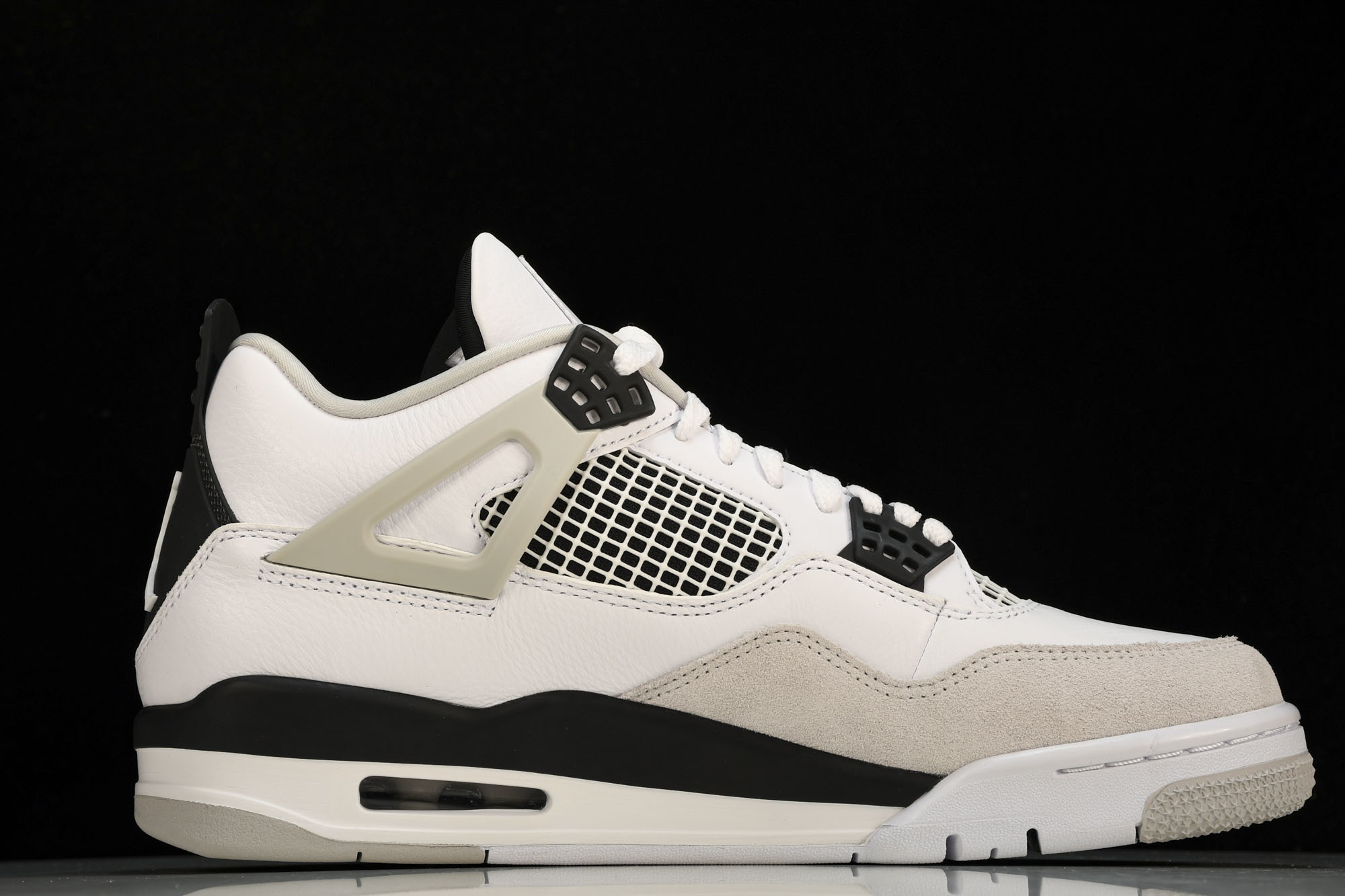 纯原原版 Air Jordan 4 Retro“Military Black”灰白黑 小白水泥 DH6927-111 # 纯原原版 Air Jordan 4 Retro“Military Black”灰白黑 小白水泥 DH6927-111 #