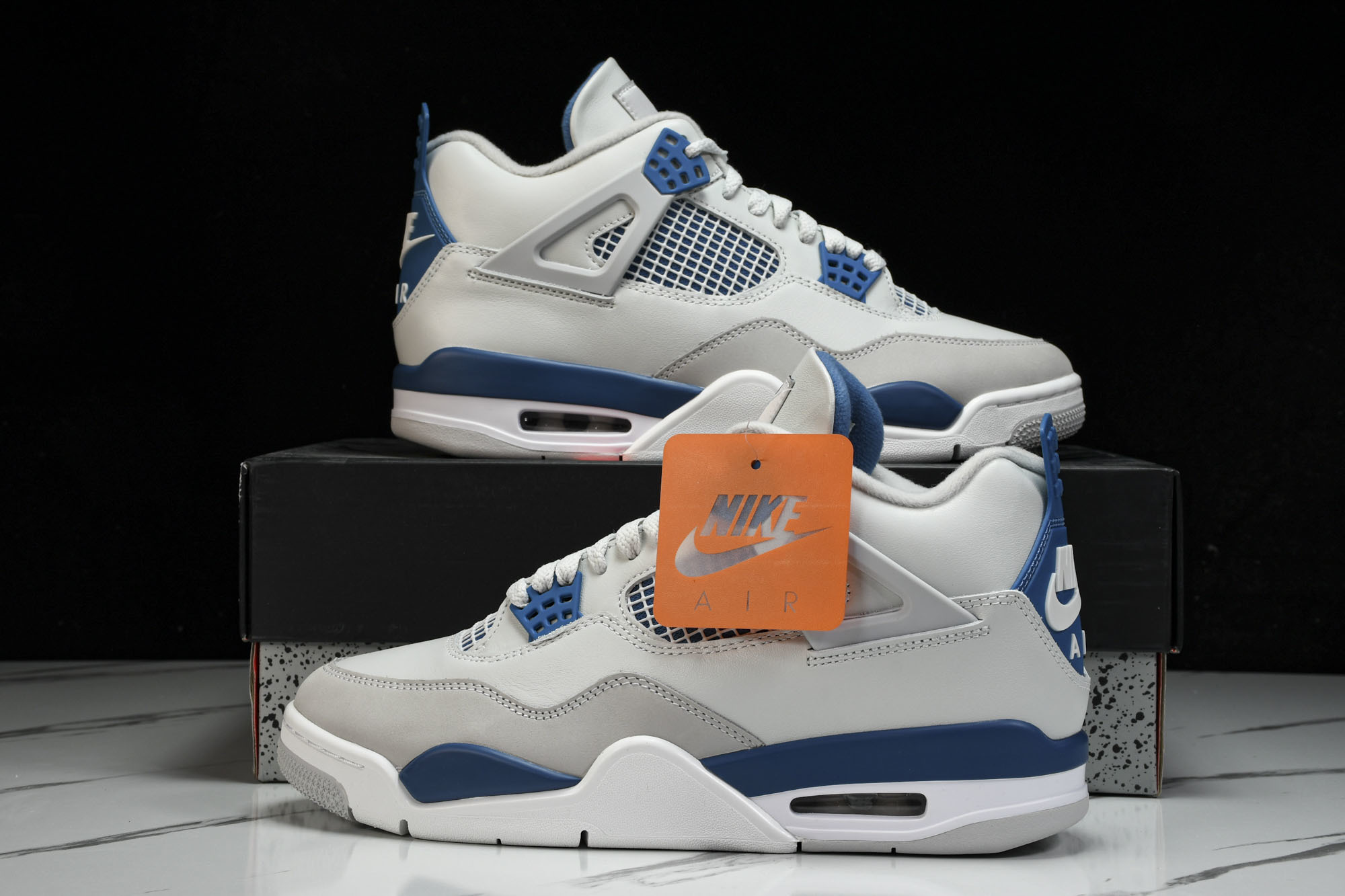 纯原原版 Air Jordan 4 Retro“Military Blue”军蓝 FV5029-141 #YZ001-1
