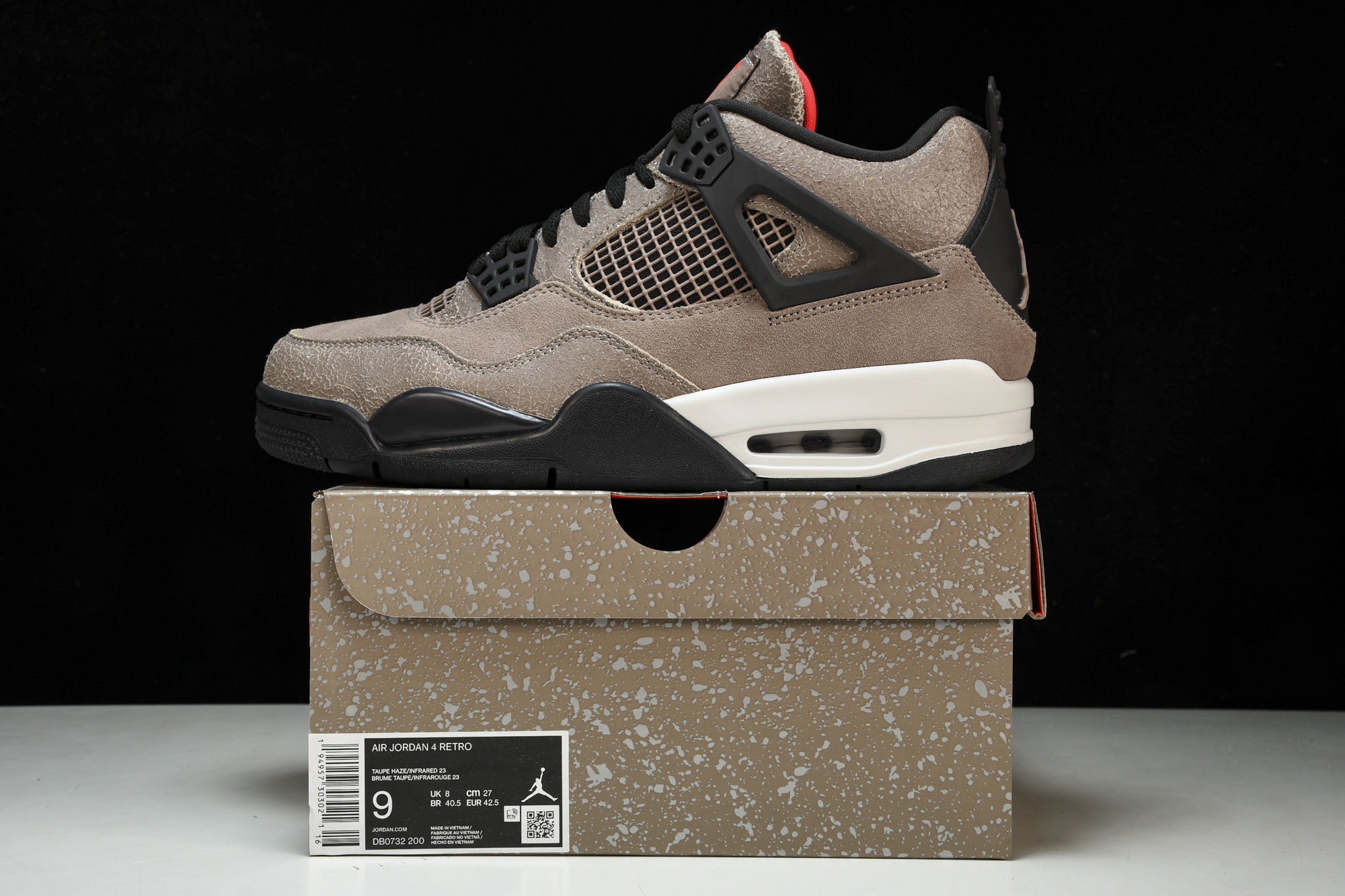 纯原原版 Air Jordan 4 Retro“Taupe Haze”黑棕 摩卡 DB0732-200 #YZ001-1 纯原原版 Air Jordan 4 Retro“Taupe Haze”黑棕 摩卡 DB0732-200 #YZ001-1