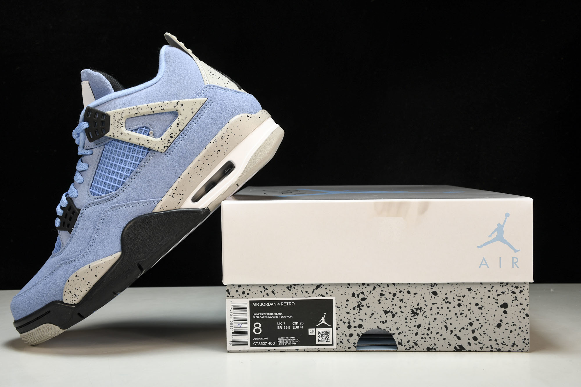 纯原原版 Air Jordan 4 Retro“University Blue”大学蓝 CT8527-400 #YZ00 纯原原版 Air Jordan 4 Retro“University Blue”大学蓝 CT8527-400 #YZ00