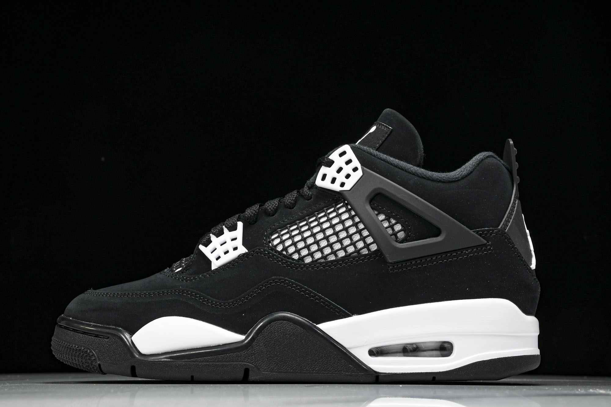 纯原原版 Air Jordan 4 Retro“White Thunder”黑白雷电 FQ8138-001 #YZ001