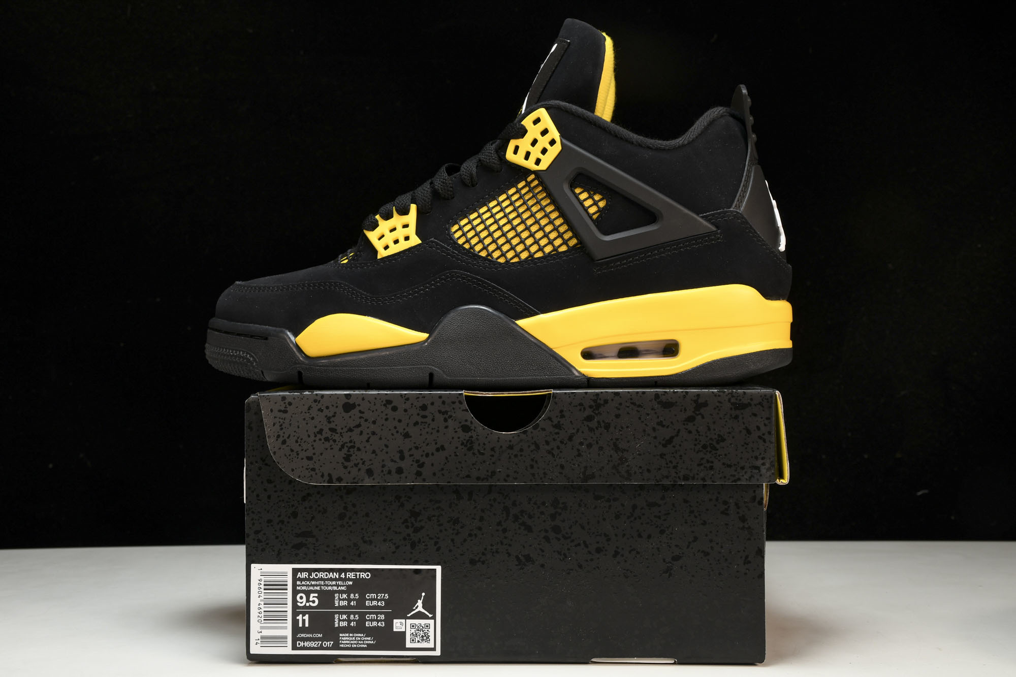 纯原原版 Air Jordan 4 Thunder2023 雷公 黑黄 DH6927-017 #YZ001-1 40 4 纯原原版 Air Jordan 4 Thunder2023 雷公 黑黄 DH6927-017 #YZ001-1 40 4
