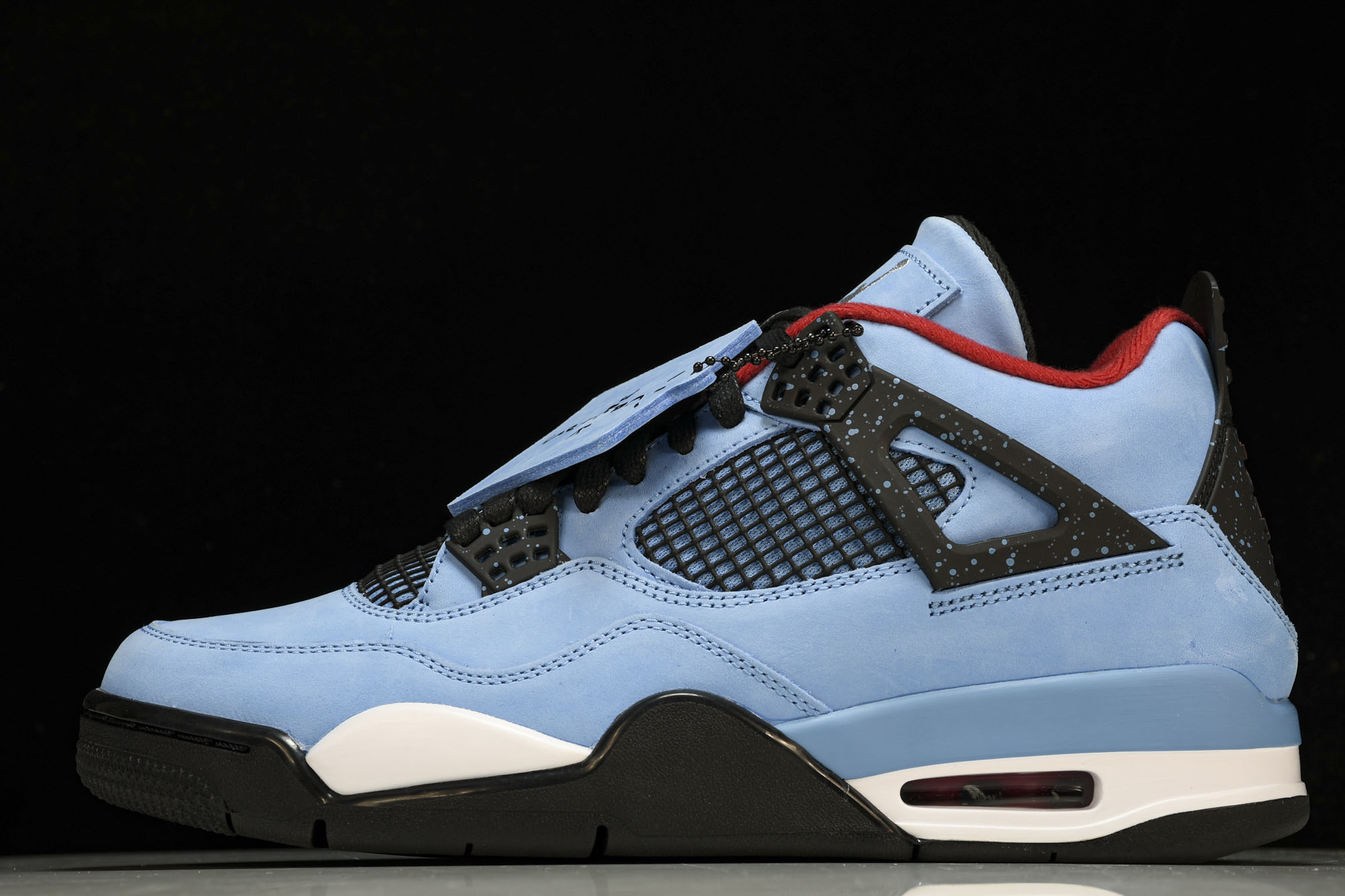 纯原原版 Air Jordan 4 x Travis Scott AJ4 TS联名蓝麂皮 -406 #YZ001-1 4