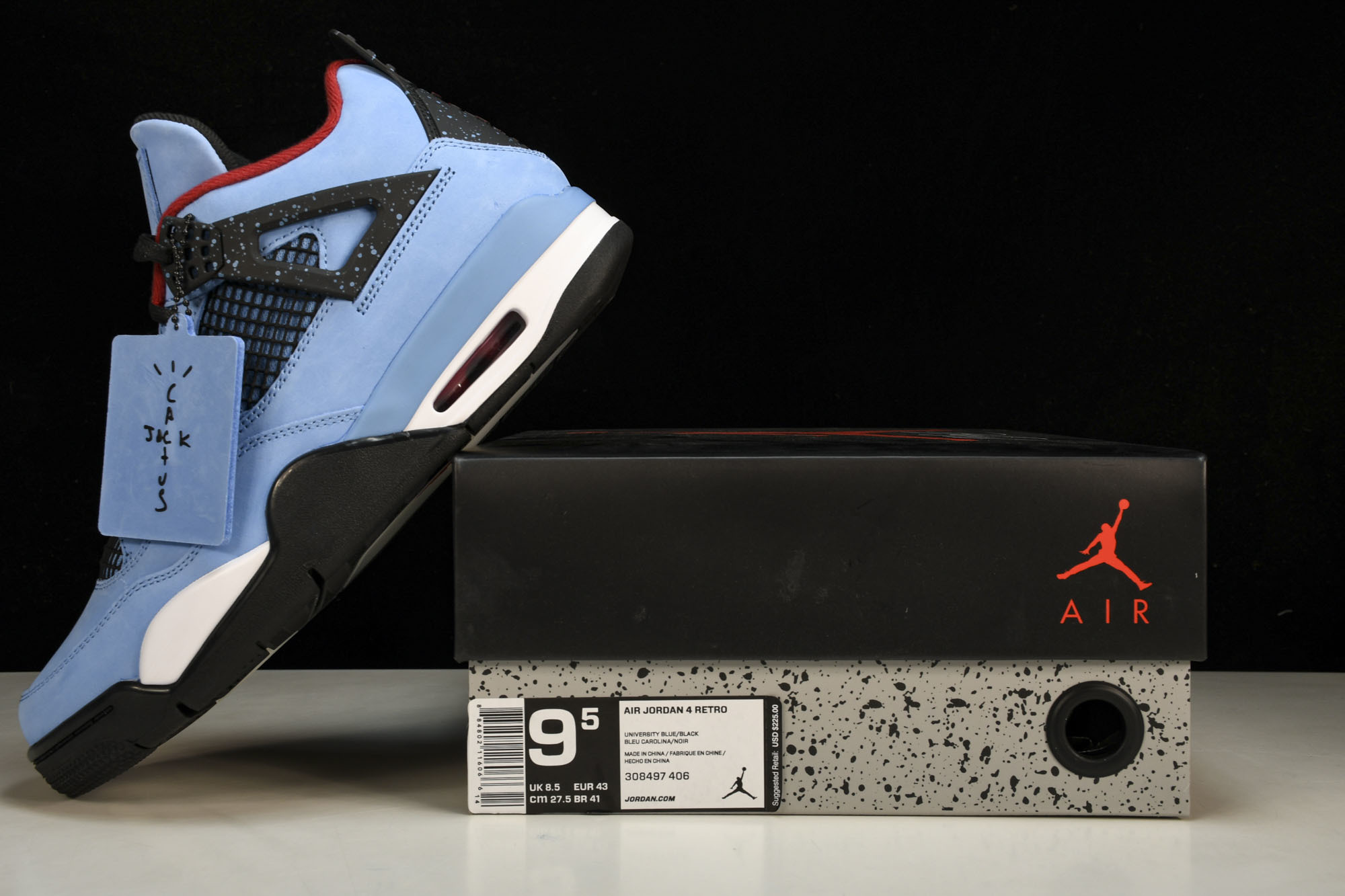 纯原原版 Air Jordan 4 x Travis Scott AJ4 TS联名蓝麂皮 -406 #YZ001-1 4 纯原原版 Air Jordan 4 x Travis Scott AJ4 TS联名蓝麂皮 -406 #YZ001-1 4