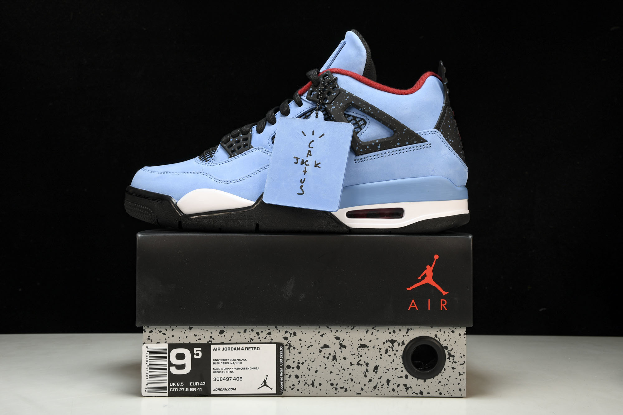 纯原原版 Air Jordan 4 x Travis Scott AJ4 TS联名蓝麂皮 -406 #YZ001-1 4 纯原原版 Air Jordan 4 x Travis Scott AJ4 TS联名蓝麂皮 -406 #YZ001-1 4