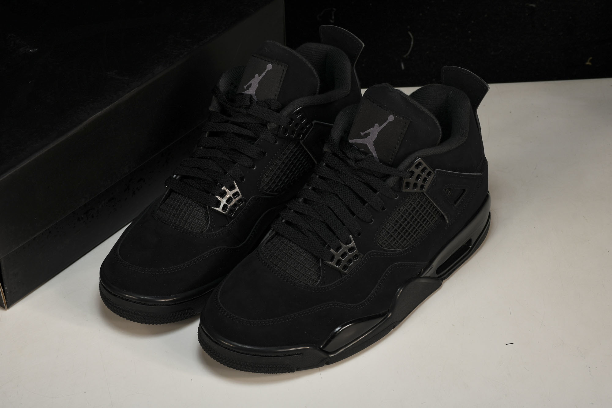 纯原原版 Air Jordan 4 “Black Cat”黑猫 CU1110-010 #YZ001-1 40 40.5 