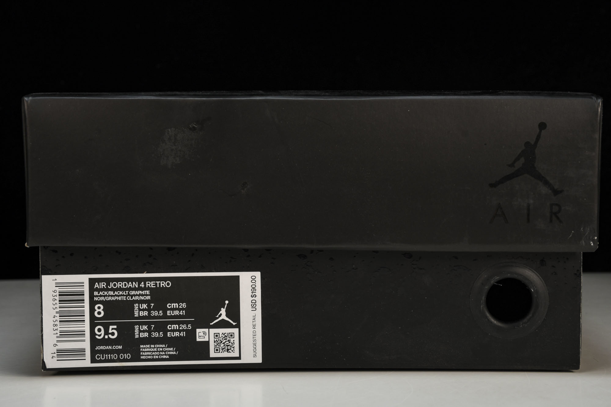 纯原原版 Air Jordan 4 “Black Cat”黑猫 CU1110-010 #YZ001-1 40 40.5 