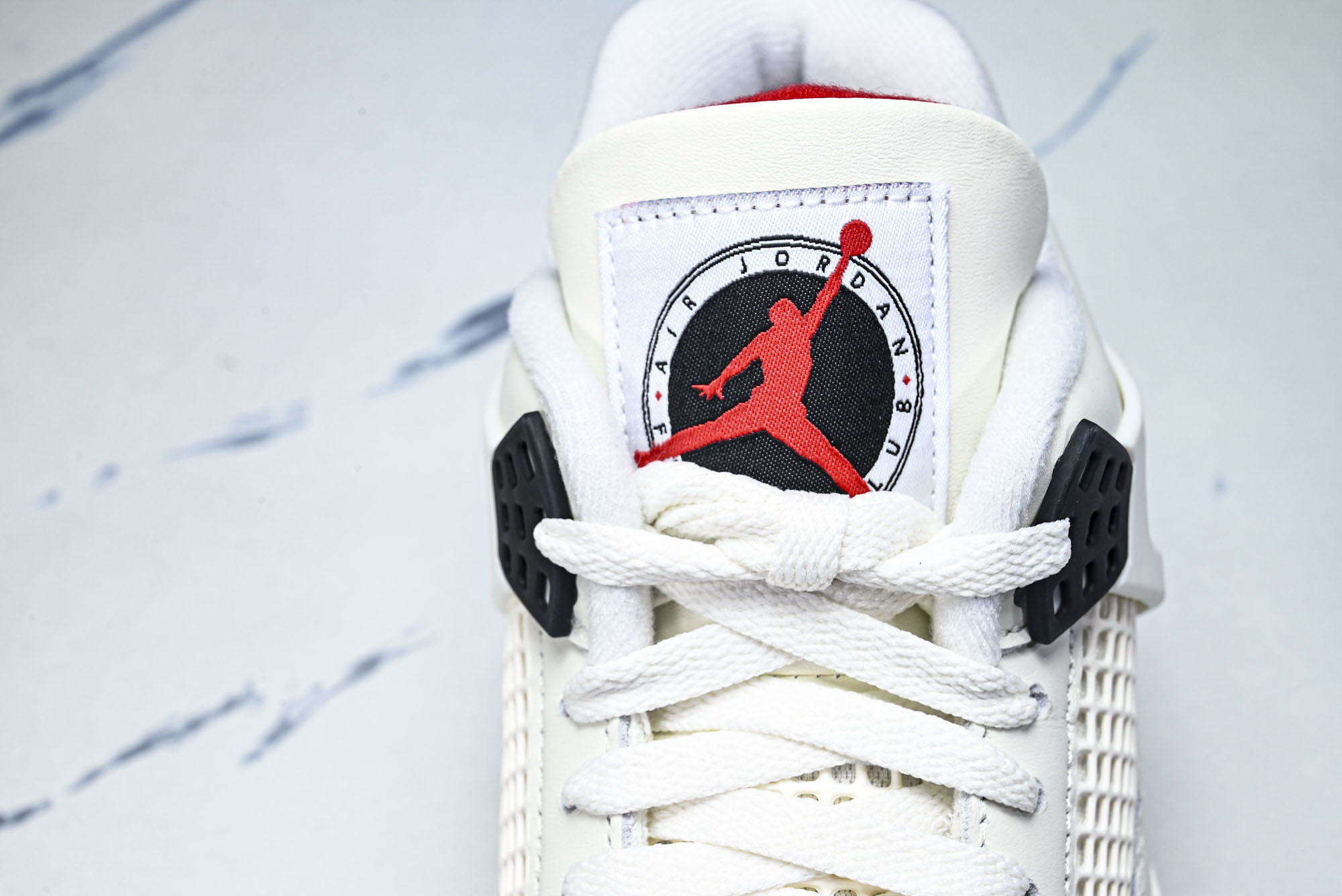 纯原原版 Air Jordan 4“Flight Club”Sail_Black-University Red 白黑灰 纯原原版 Air Jordan 4“Flight Club”Sail_Black-University Red 白黑灰
