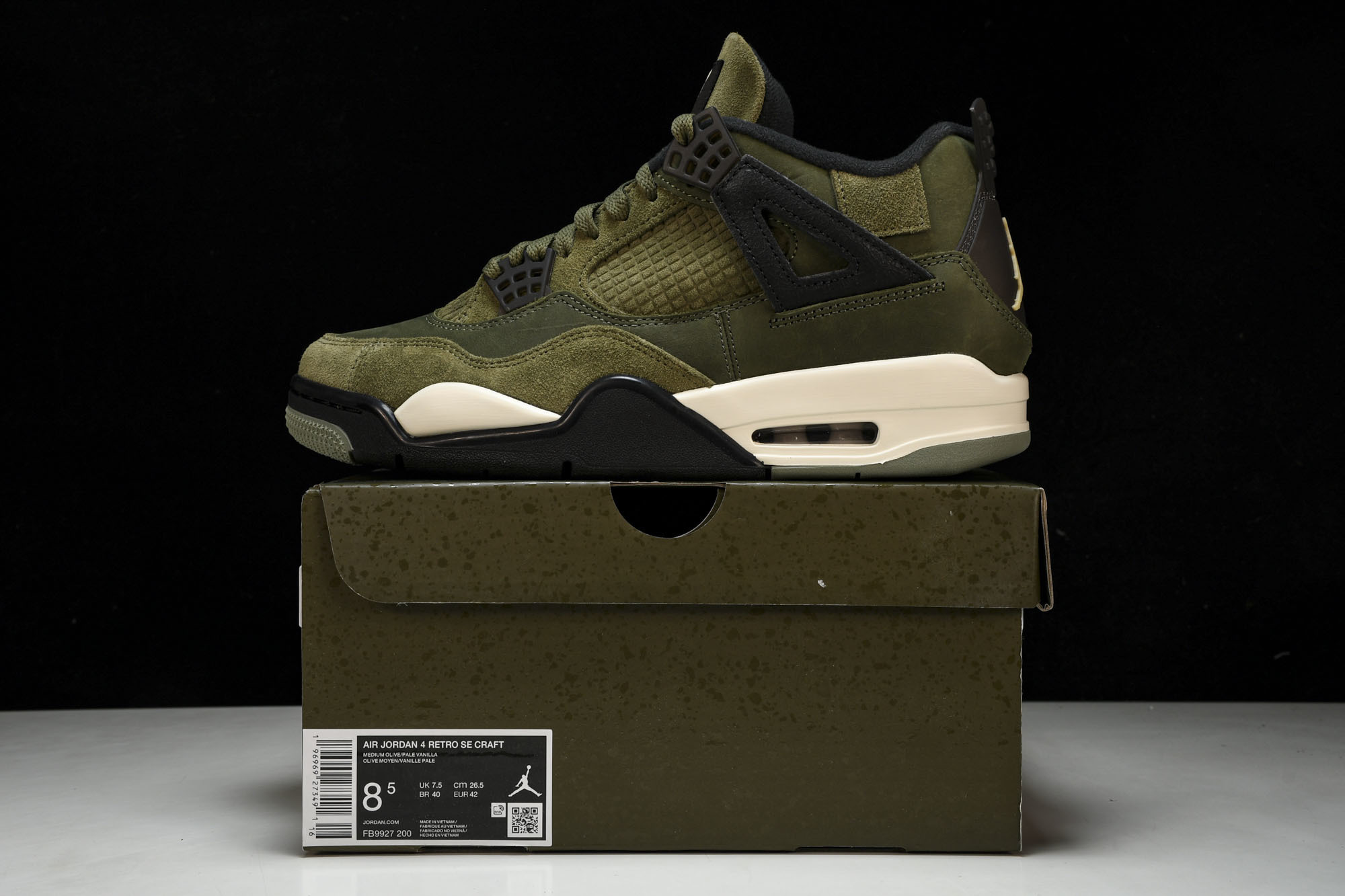 纯原原版 Air Jordan 4“Olive Canvas”军绿 FB9927-200 #YZ001-1 40 40. 纯原原版 Air Jordan 4“Olive Canvas”军绿 FB9927-200 #YZ001-1 40 40.