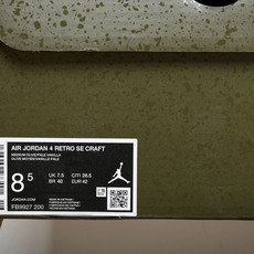 纯原原版 Air Jordan 4“Olive Canvas”军绿 FB9927-200 #YZ001-1 40 40. 纯原原版 Air Jordan 4“Olive Canvas”军绿 FB9927-200 #YZ001-1 40 40.