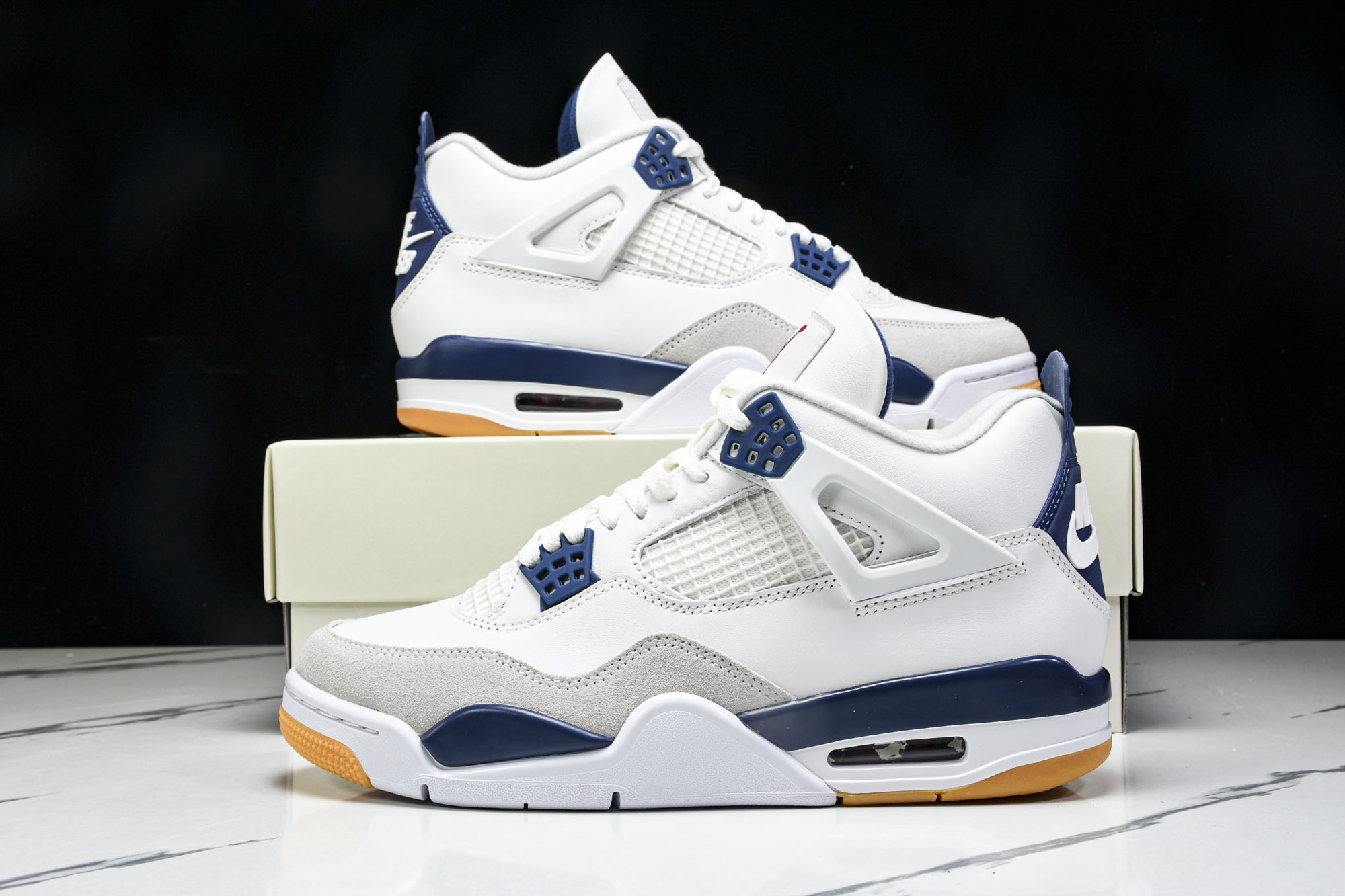 纯原原版 Nike SB x Air Jordan 4 “Navy”白蓝灰 DR5415-100 #YZ001-1 36