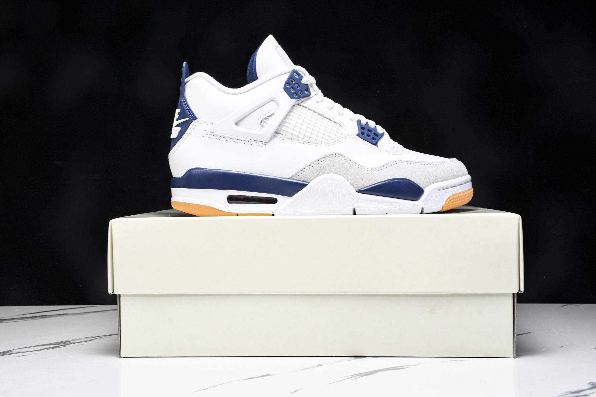 纯原原版 Nike SB x Air Jordan 4 “Navy”白蓝灰 DR5415-100 #YZ001-1 36