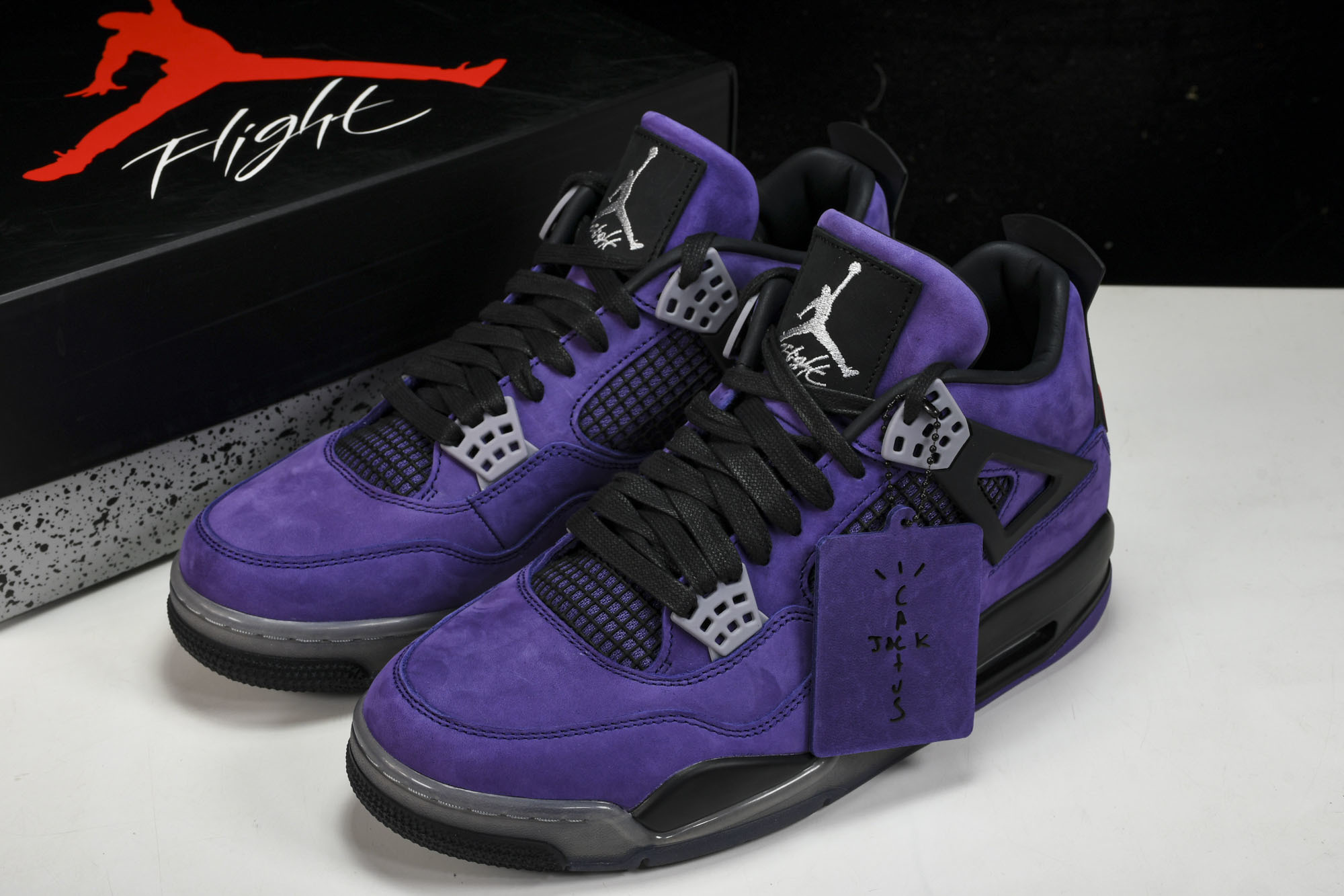 纯原原版 Travis Scott x Air Jordan 4 Retro Purple 紫色 AJ4- #YZ001 纯原原版 Travis Scott x Air Jordan 4 Retro Purple 紫色 AJ4- #YZ001