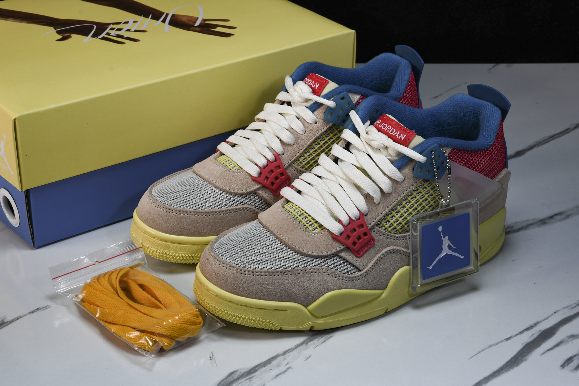 纯原原版 Union LA x Air Jordan 4 Retro SP“Guava Ice”粉红蓝 DC9533-8
