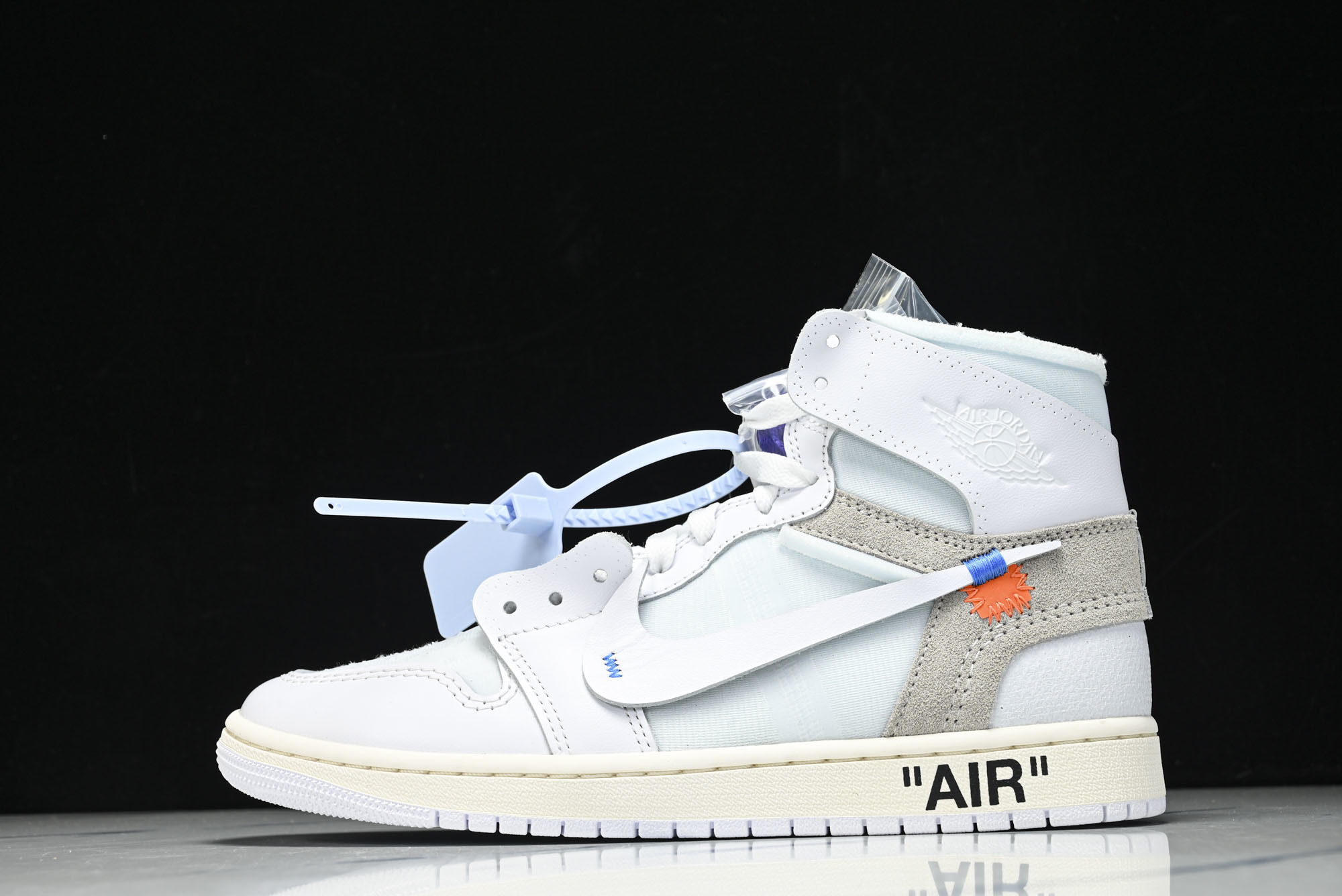 纯原原版 Off White x Air Jordan OW AJ1 乔1联名白 高帮篮球鞋 AA3834-100 #Y
