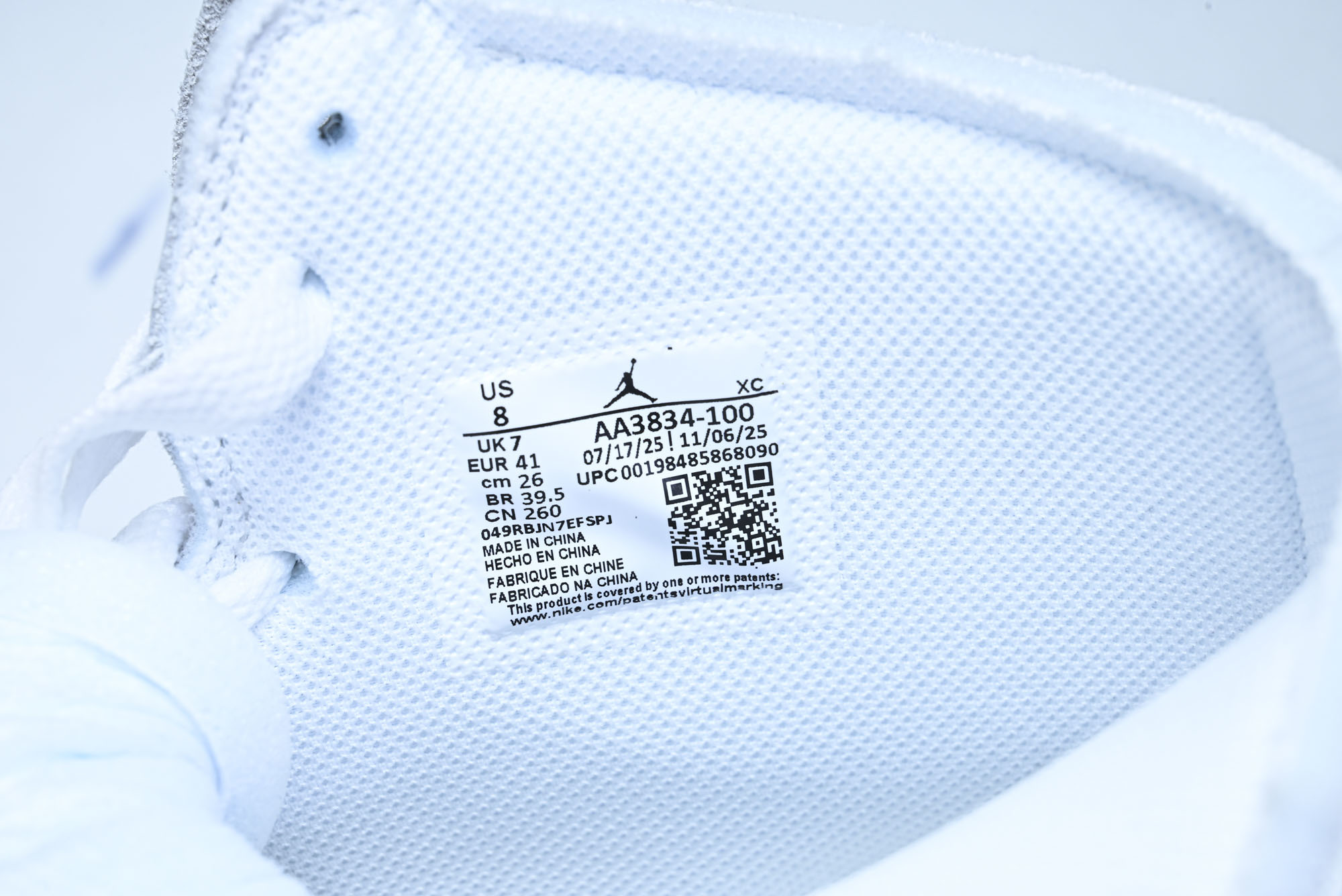 纯原原版 Off White x Air Jordan OW AJ1 乔1联名白 高帮篮球鞋 AA3834-100 #Y 纯原原版 Off White x Air Jordan OW AJ1 乔1联名白 高帮篮球鞋 AA3834-100 #Y