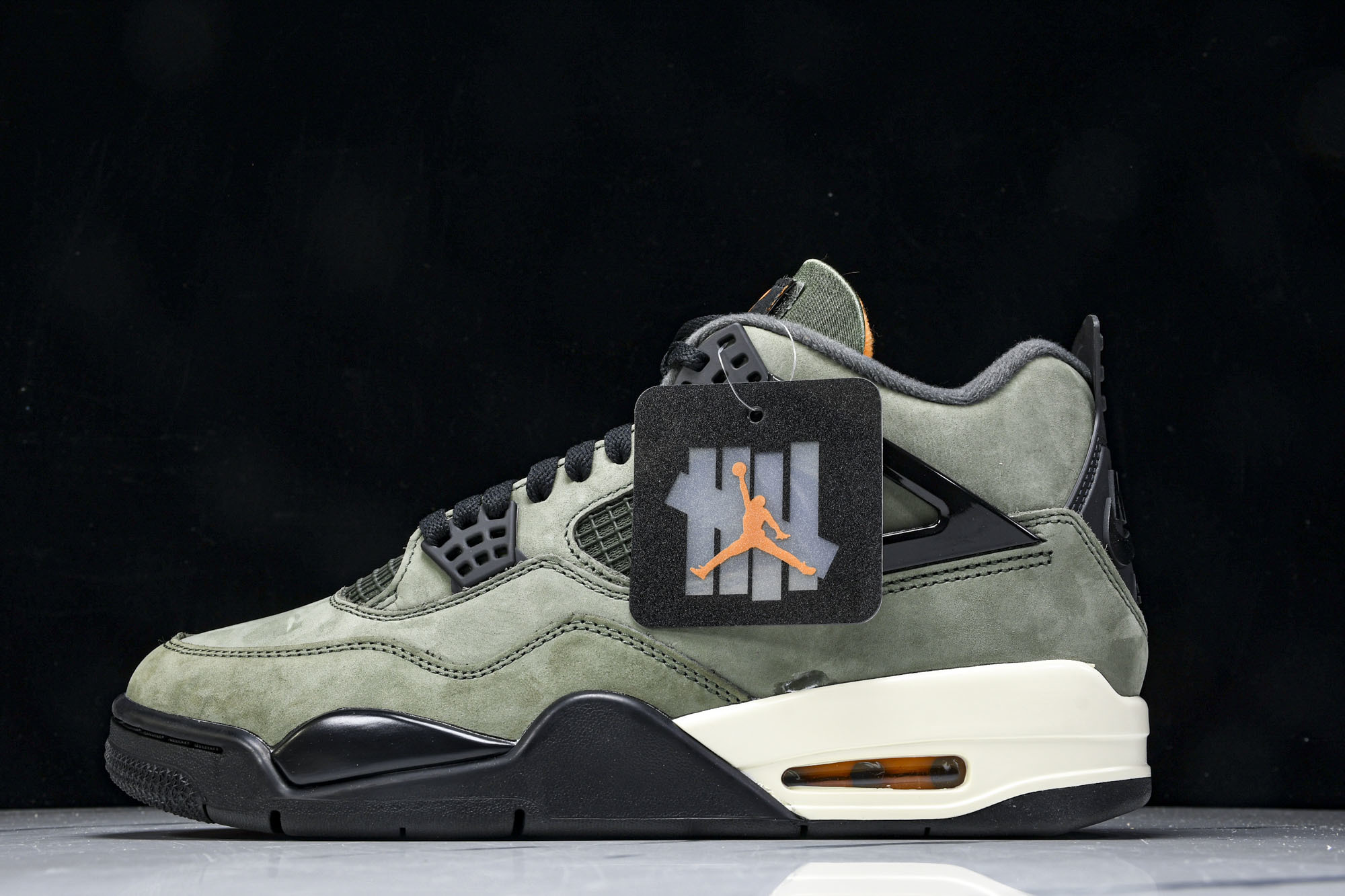 纯原原版 Undefeated x Air Jordan 4 OG AJ4 乔4橄榄绿麂皮 IB1519-200 #YZ