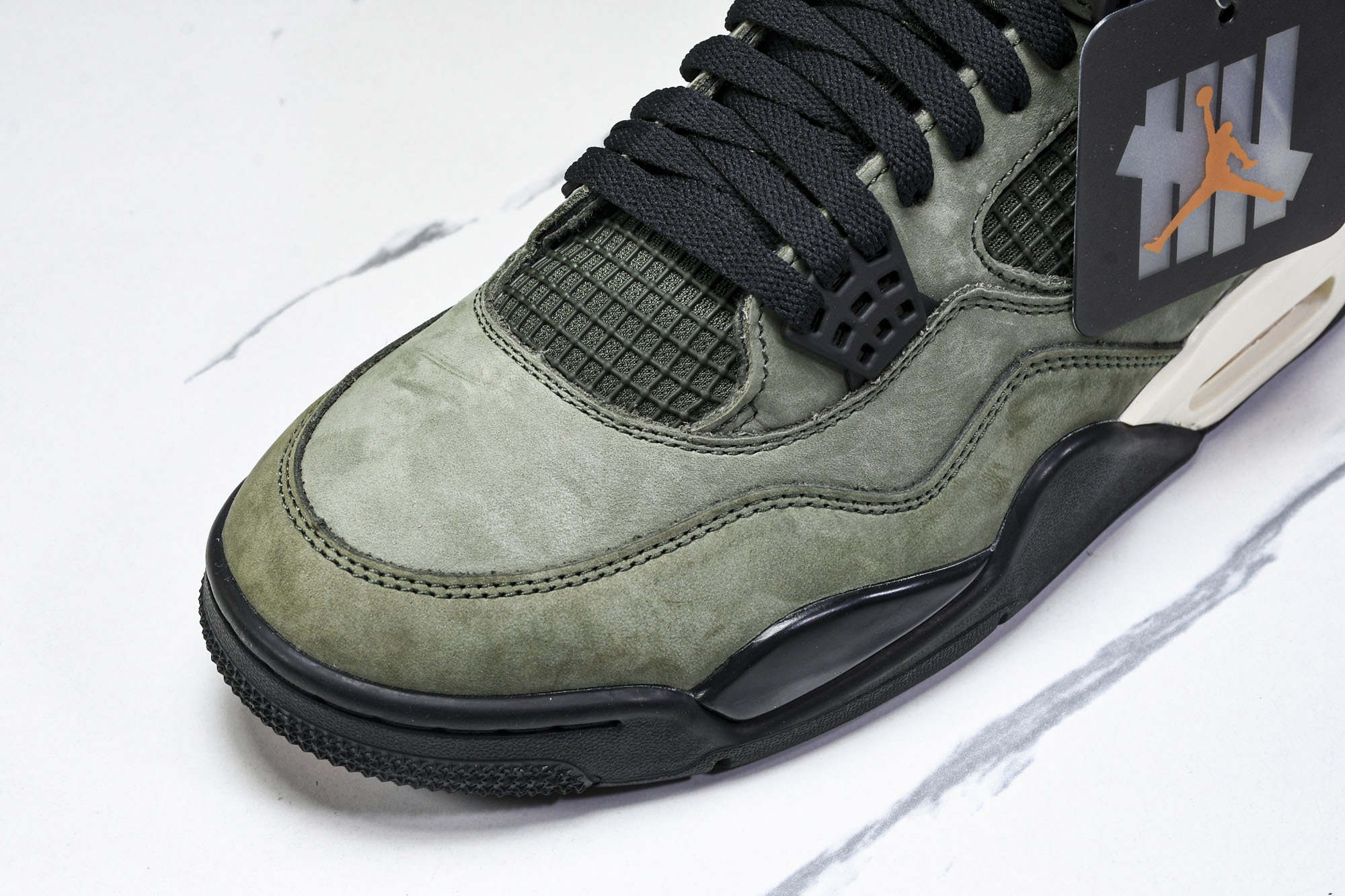 纯原原版 Undefeated x Air Jordan 4 OG AJ4 乔4橄榄绿麂皮 IB1519-200 #YZ