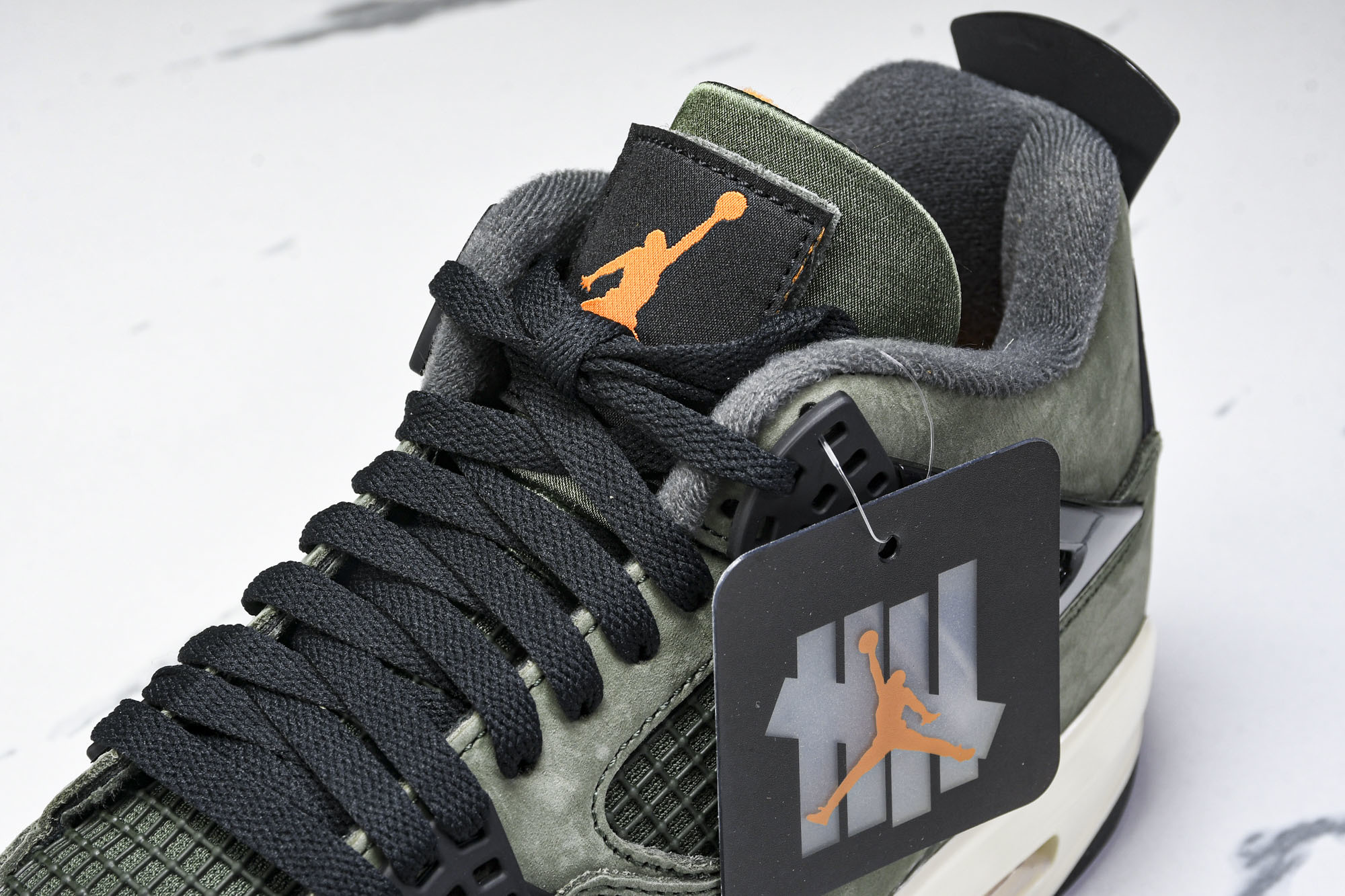 纯原原版 Undefeated x Air Jordan 4 OG AJ4 乔4橄榄绿麂皮 IB1519-200 #YZ