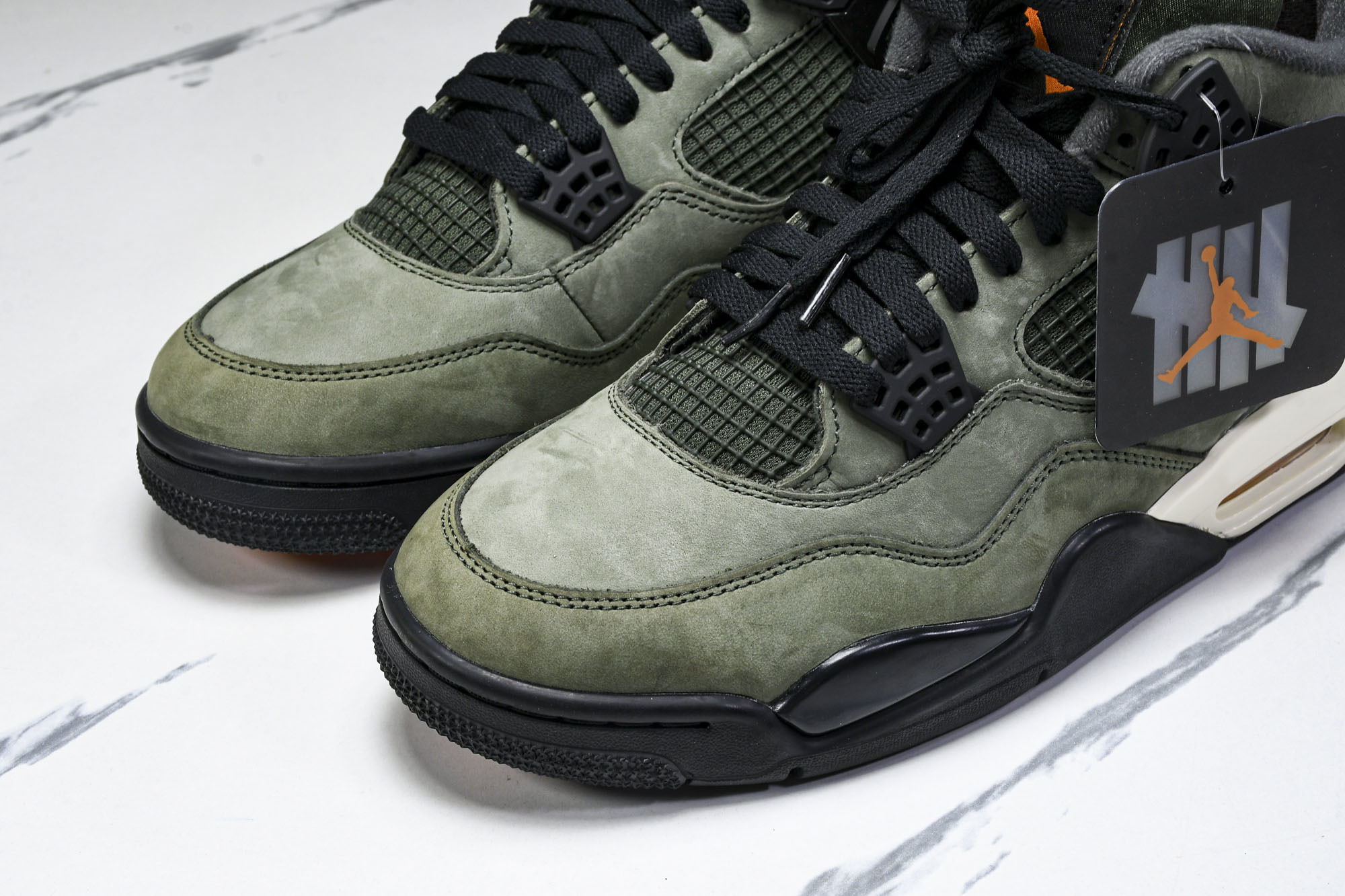 纯原原版 Undefeated x Air Jordan 4 OG AJ4 乔4橄榄绿麂皮 IB1519-200 #YZ