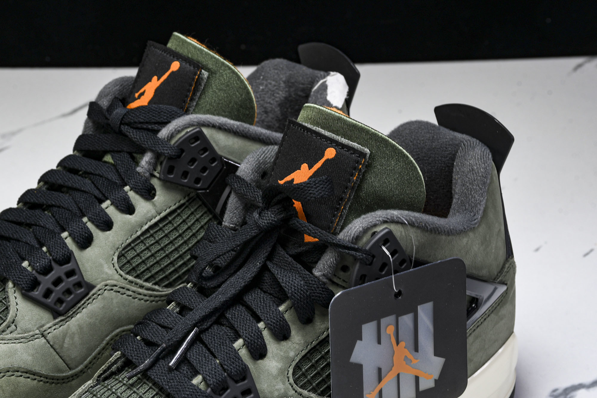纯原原版 Undefeated x Air Jordan 4 OG AJ4 乔4橄榄绿麂皮 IB1519-200 #YZ