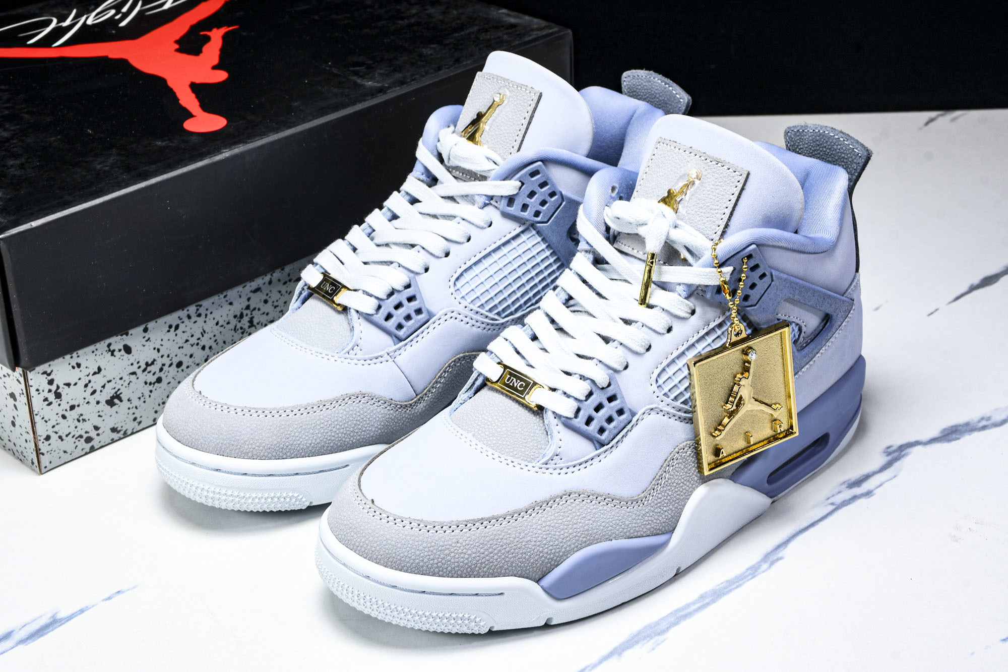 纯原原版 Air Jordan 4 Retro _NCAA_ AJ4 乔4 UN联名蓝 HV9204-407 #YZ00 纯原原版 Air Jordan 4 Retro _NCAA_ AJ4 乔4 UN联名蓝 HV9204-407 #YZ00