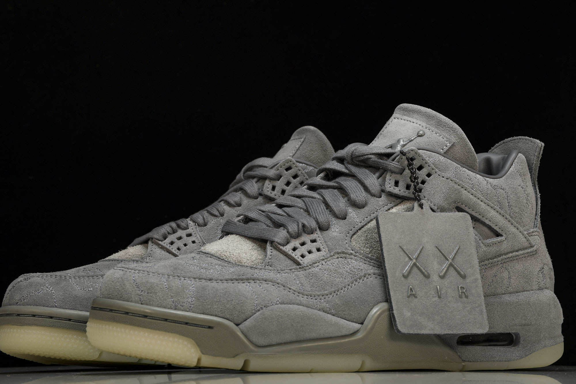 纯原原版 AIR JORDAN 4 RETRO KAWS 4kaws 涂鸦灰色 -003 #YZ001-1 40 40.