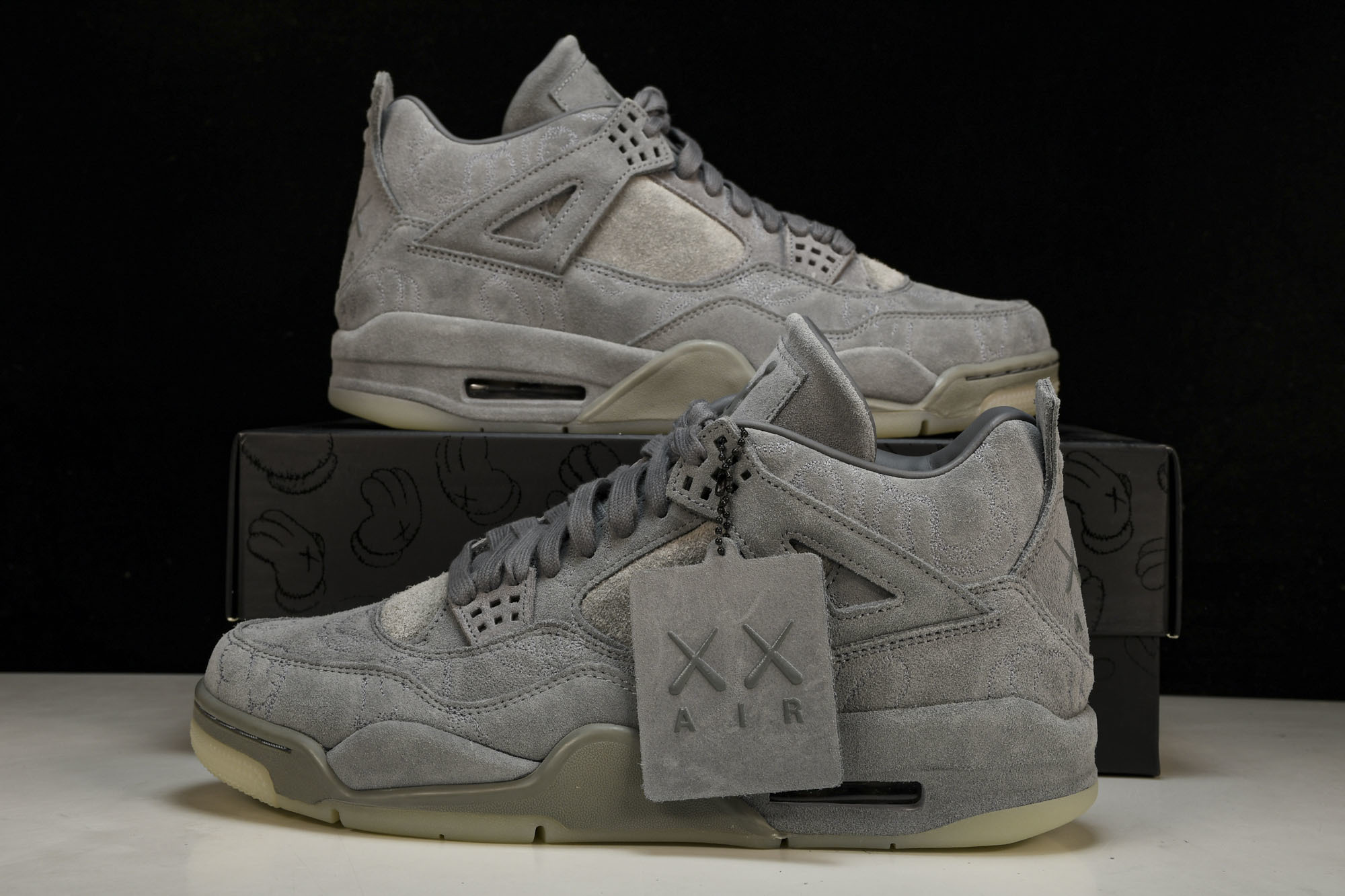 纯原原版 AIR JORDAN 4 RETRO KAWS 4kaws 涂鸦灰色 -003 #YZ001-1 40 40.