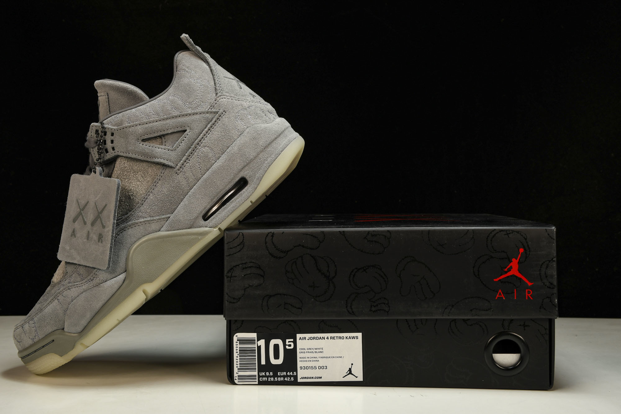 纯原原版 AIR JORDAN 4 RETRO KAWS 4kaws 涂鸦灰色 -003 #YZ001-1 40 40.