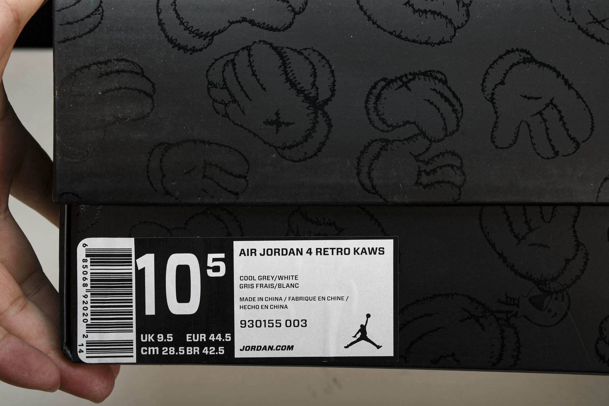 纯原原版 AIR JORDAN 4 RETRO KAWS 4kaws 涂鸦灰色 -003 #YZ001-1 40 40.