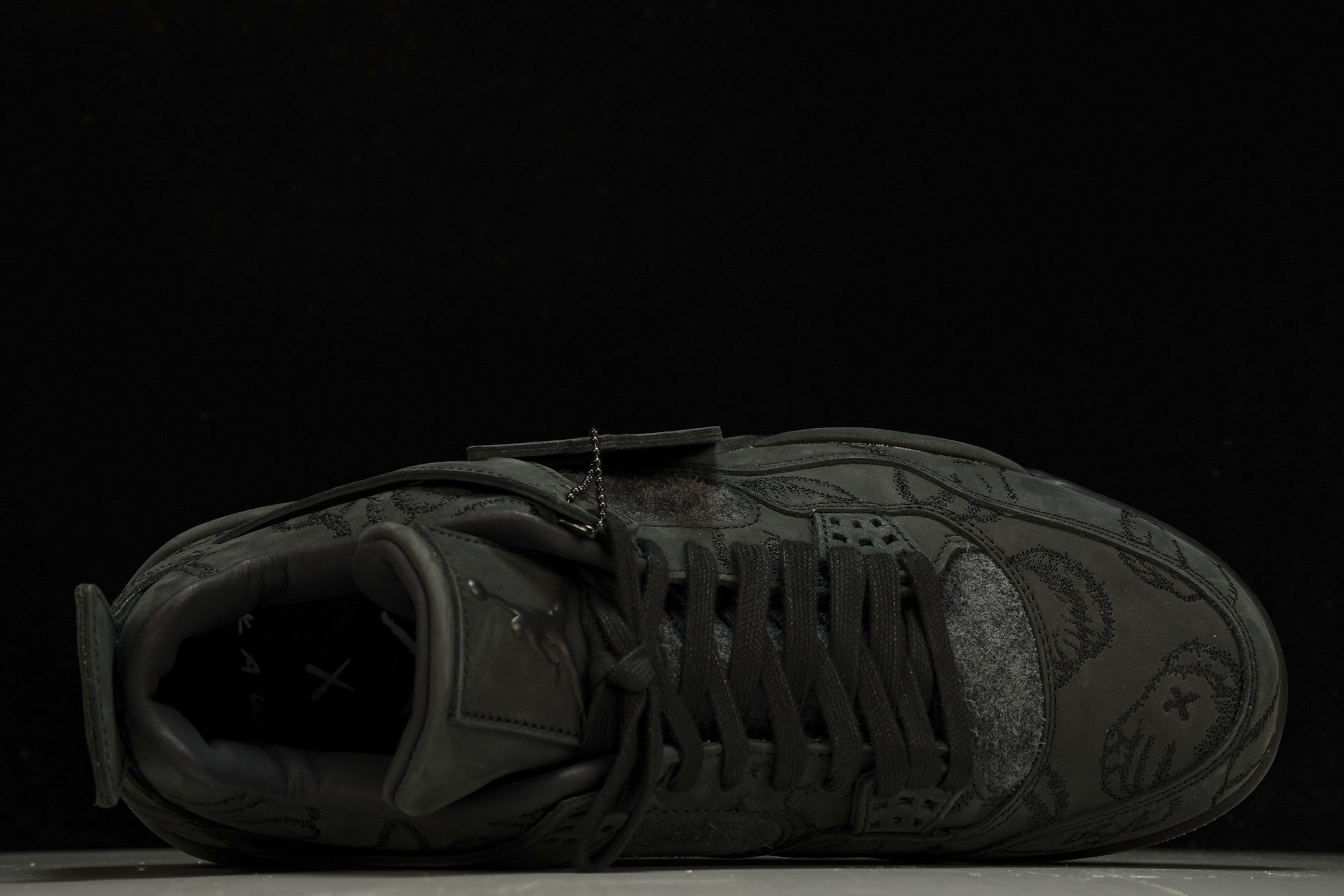 纯原原版 AIR JORDAN 4 RETRO KAWS x AJ4 联名 black 黑麂皮 -001 #YZ001-