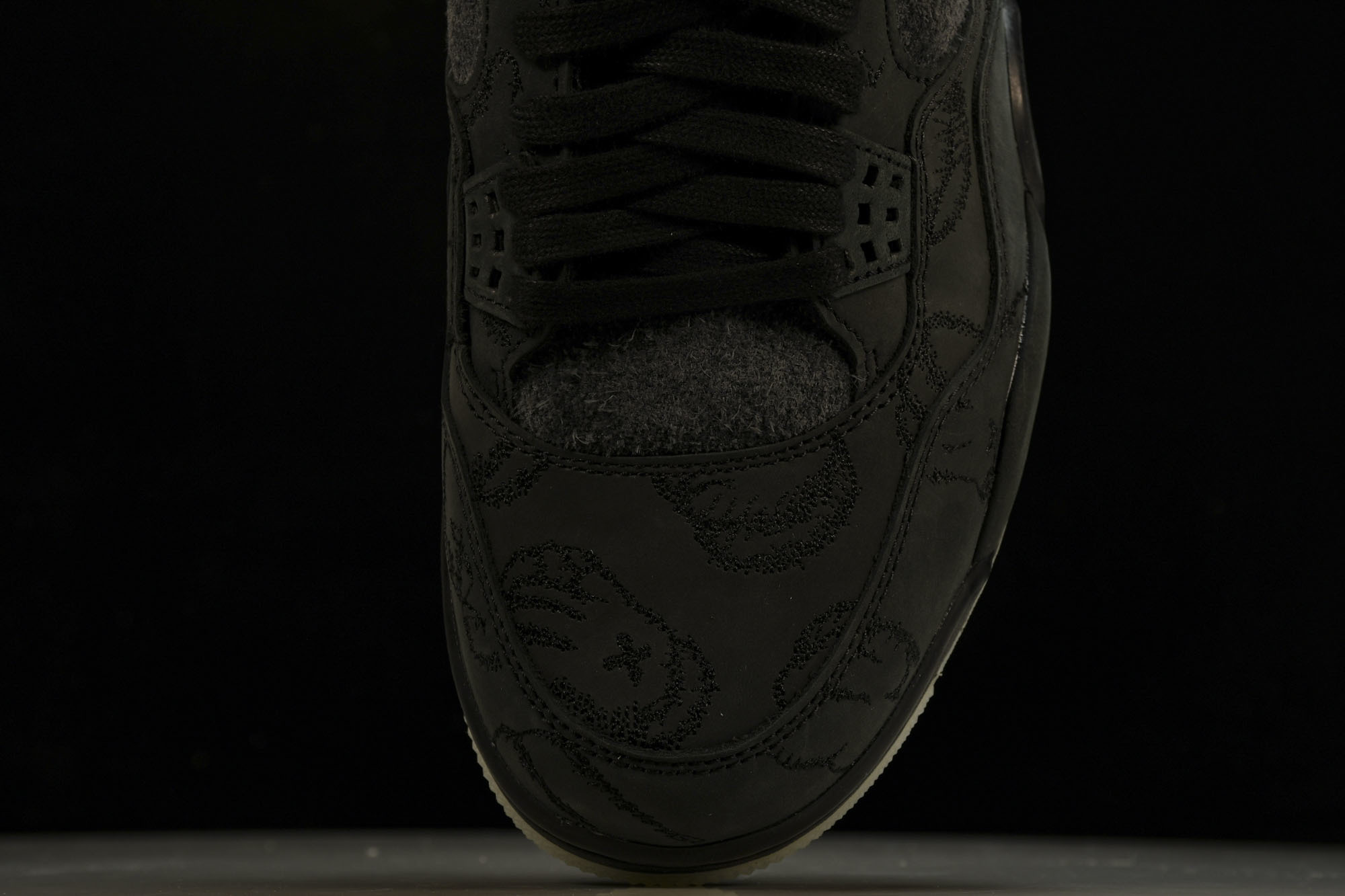 纯原原版 AIR JORDAN 4 RETRO KAWS x AJ4 联名 black 黑麂皮 -001 #YZ001-