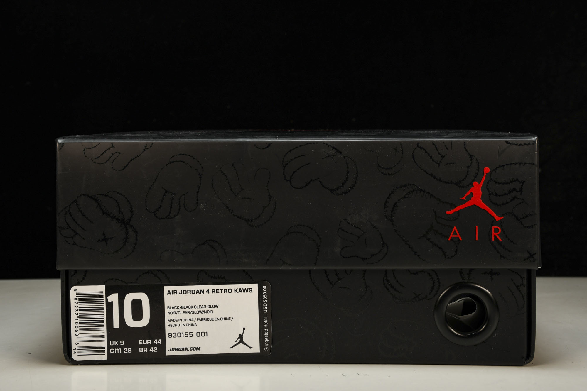 纯原原版 AIR JORDAN 4 RETRO KAWS x AJ4 联名 black 黑麂皮 -001 #YZ001-