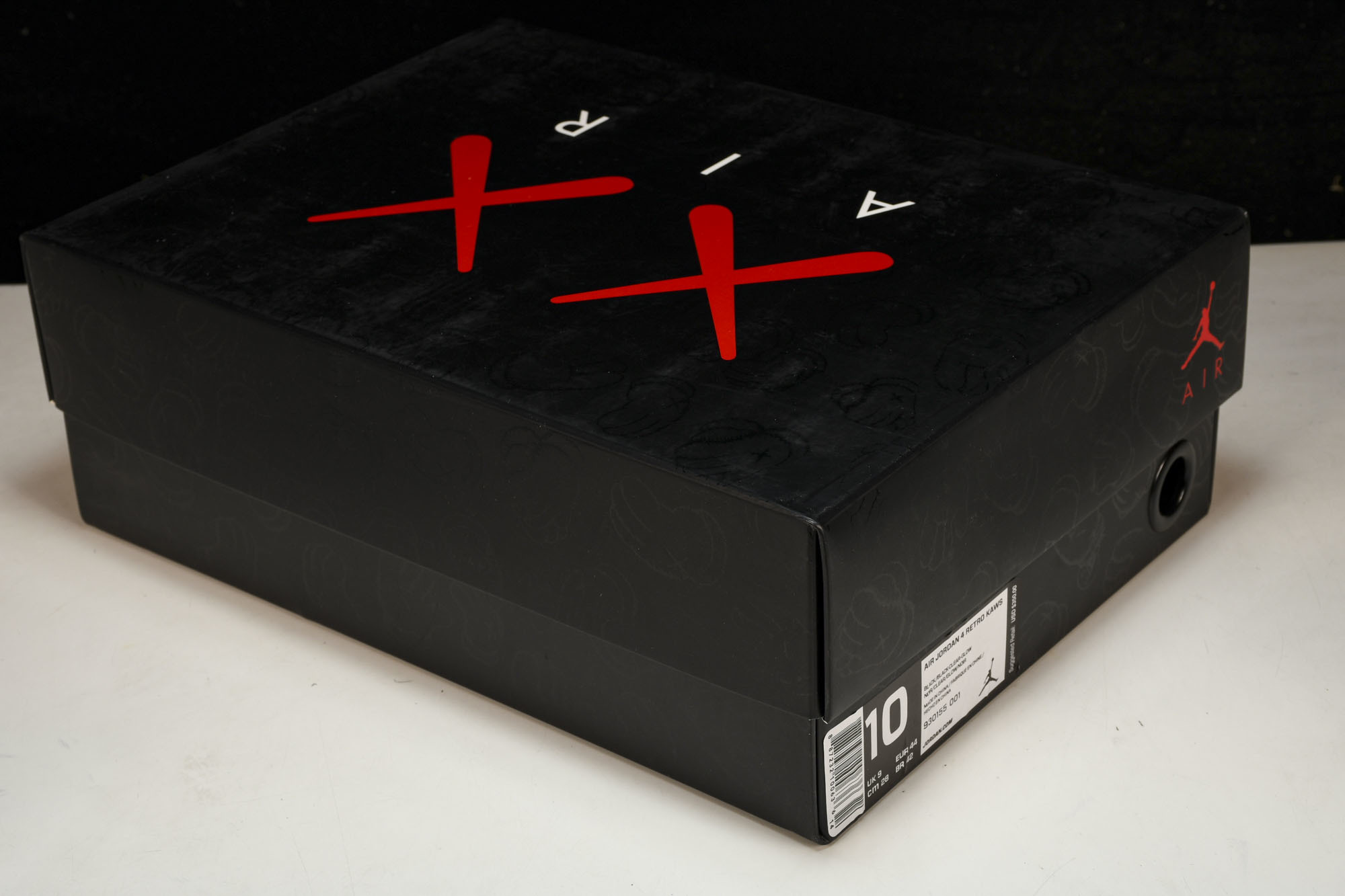 纯原原版 AIR JORDAN 4 RETRO KAWS x AJ4 联名 black 黑麂皮 -001 #YZ001-
