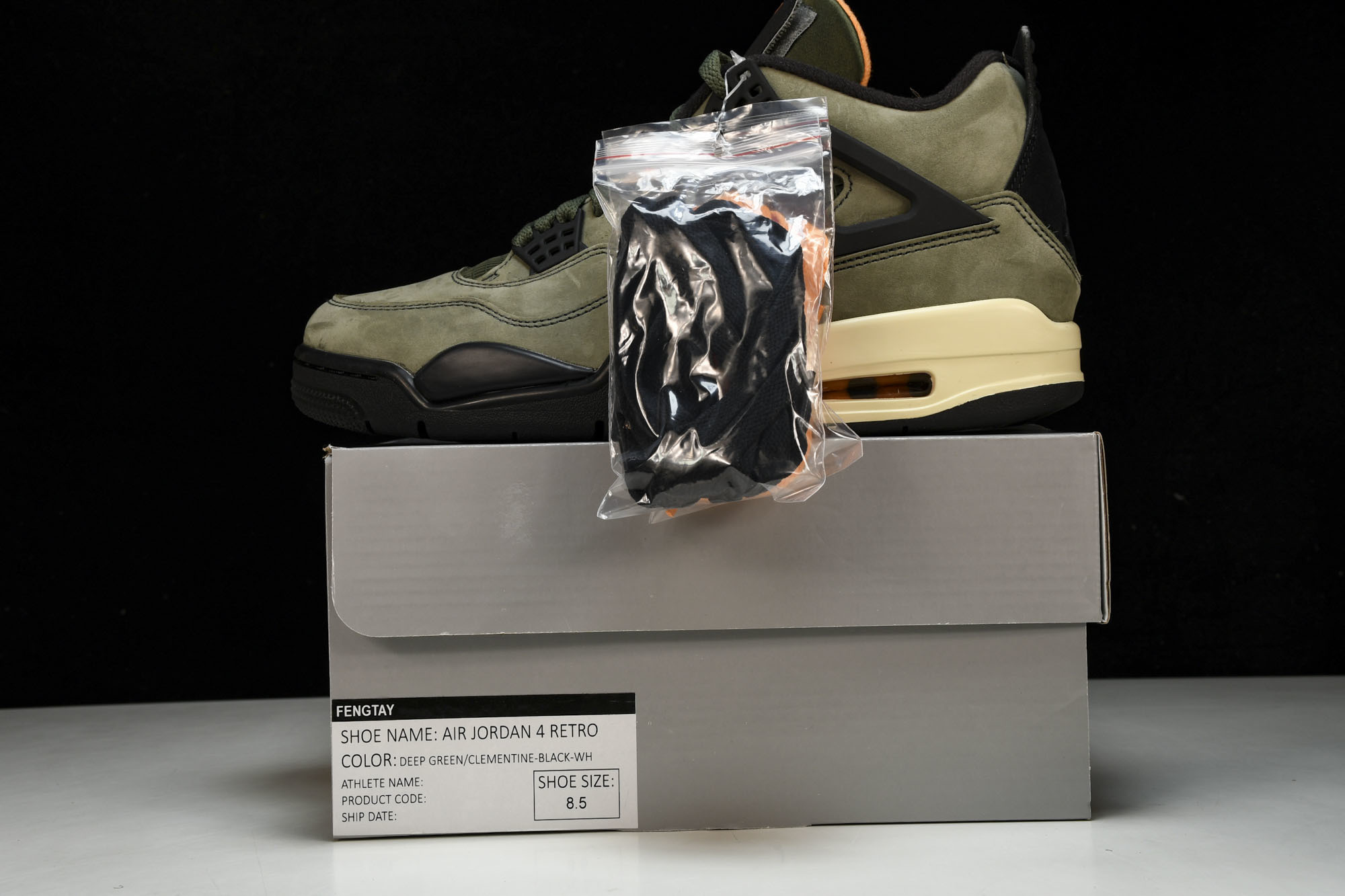 纯原原版 Air Jordan 4 Retro UNDFTD 军绿 书包 JBM351-M1 #YZ001-1 40 4