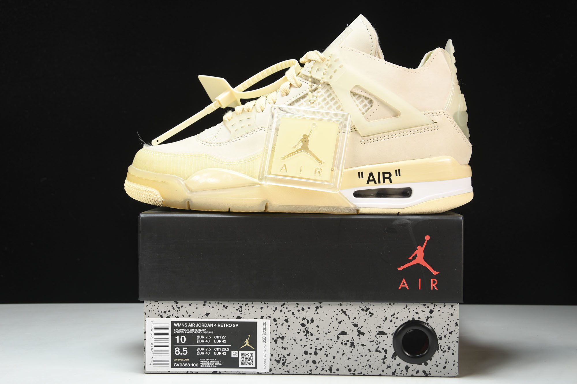 纯原原版 OFF-WHITE x AJ4 WMNS ”SAIC“ 白帆 CV9388-100 #YZ001-1 40 4 纯原原版 OFF-WHITE x AJ4 WMNS ”SAIC“ 白帆 CV9388-100 #YZ001-1 40 4