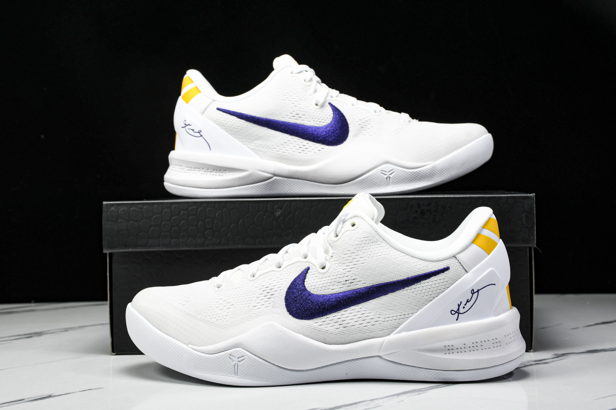纯原NK Kobe 8 Protro “Lakers Home”湖人 白紫黄色 HF9550-100 #YZ001-1 纯原NK Kobe 8 Protro “Lakers Home”湖人 白紫黄色 HF9550-100 #YZ001-1
