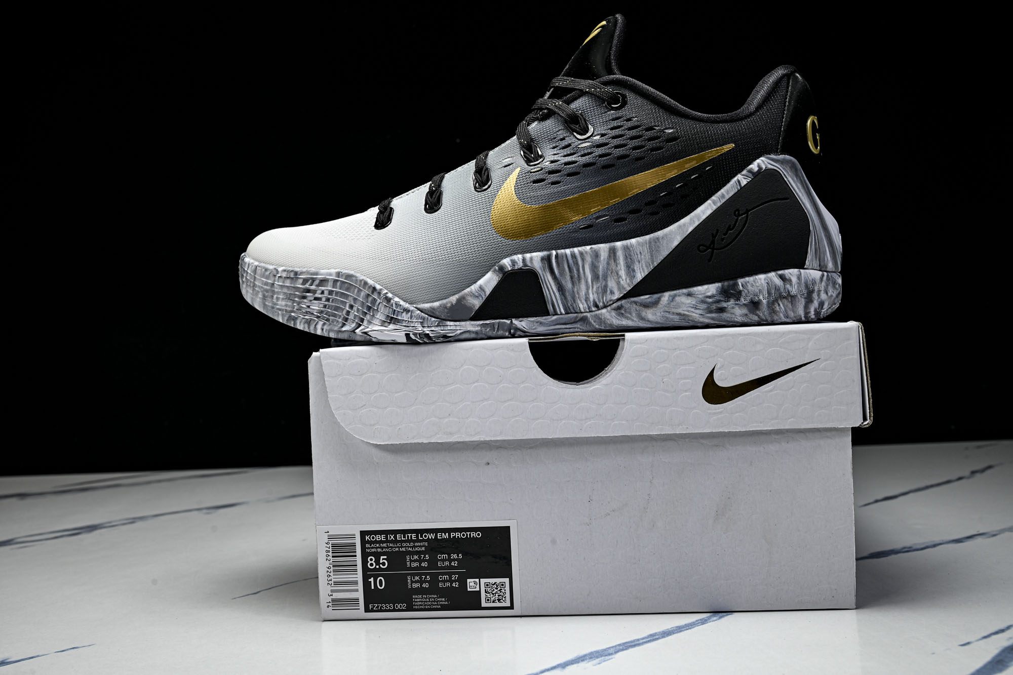 纯原NK Kobe 9 Elite Low 科比9代 低帮实战篮球鞋 FZ7333-002 #YZ001-1 40 40