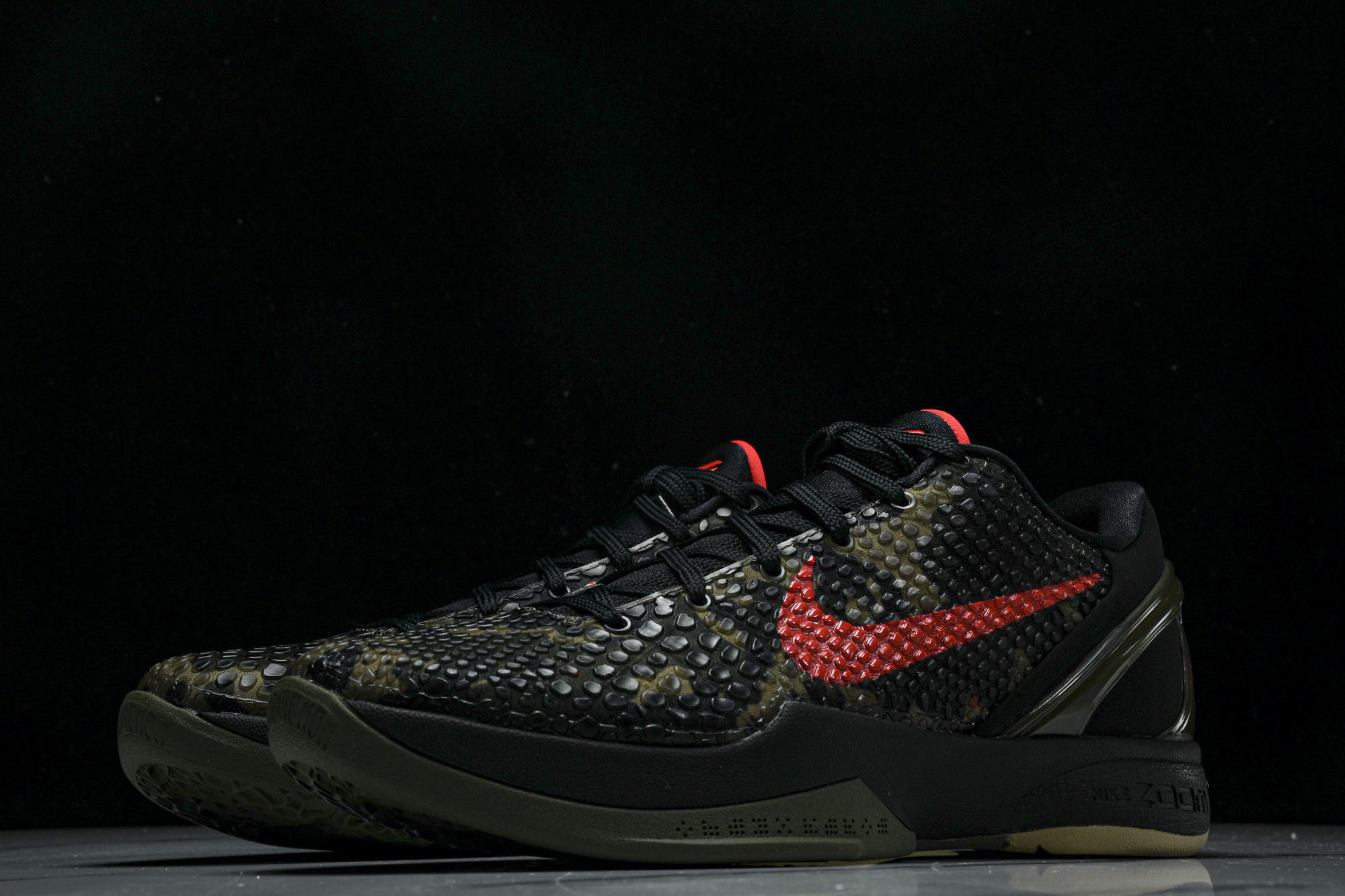 纯原NK Zoom Kobe 6 Protro“Italian Camo”黑红 FQ3546-001 #YZ001-1 