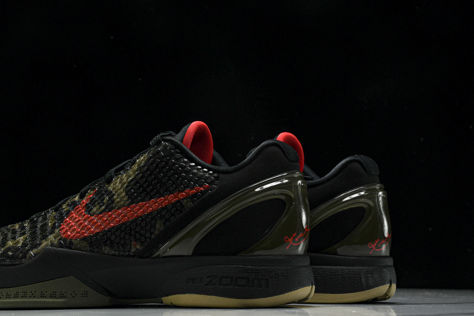 纯原NK Zoom Kobe 6 Protro“Italian Camo”黑红 FQ3546-001 #YZ001-1 