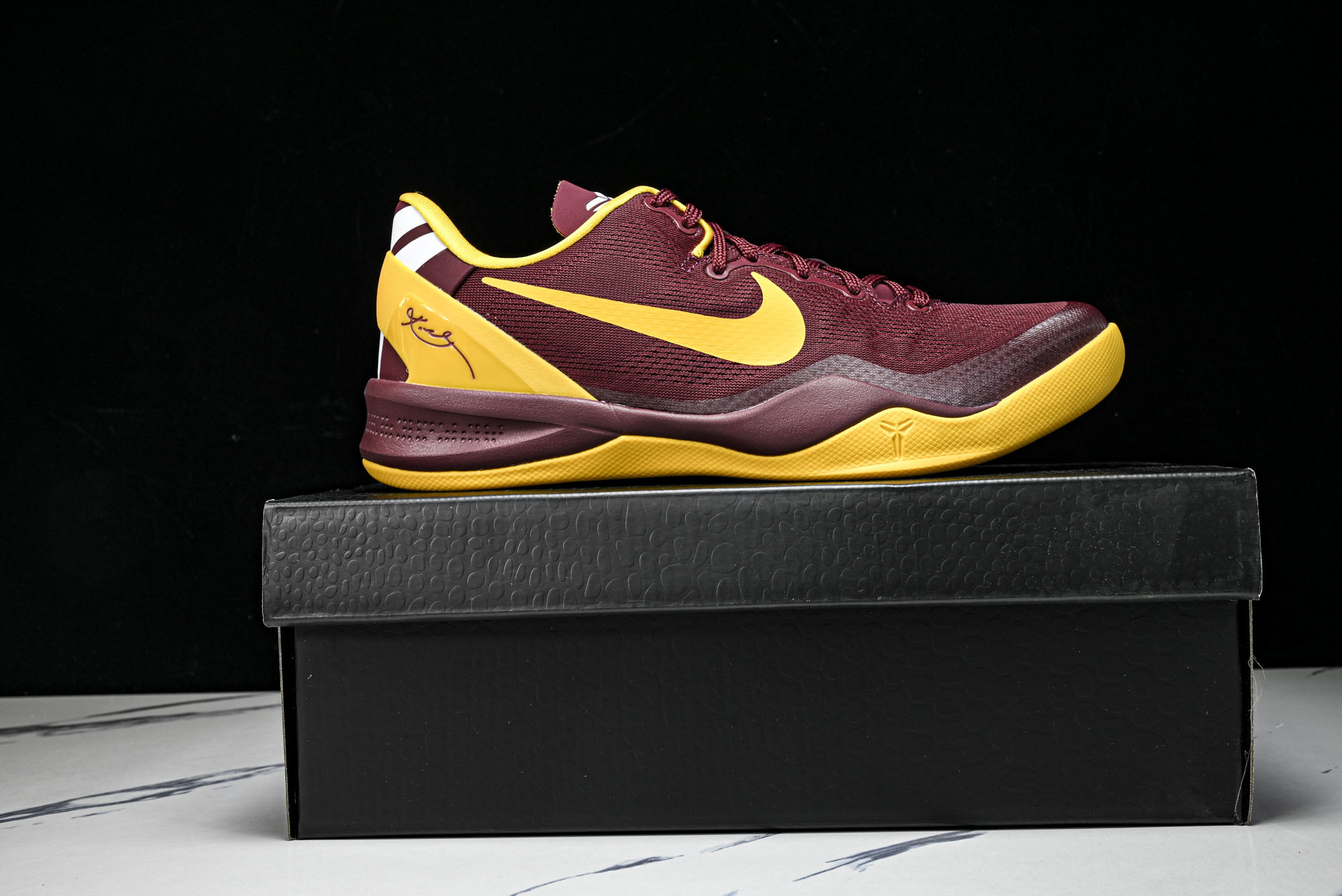 下架 纯原NK_耐克Kobe 8 Protro 酒红黄色 男款训练实战篮球鞋 H023-HF7484_ #YZ001-1 下架 纯原NK_耐克Kobe 8 Protro 酒红黄色 男款训练实战篮球鞋 H023-HF7484_ #YZ001-1