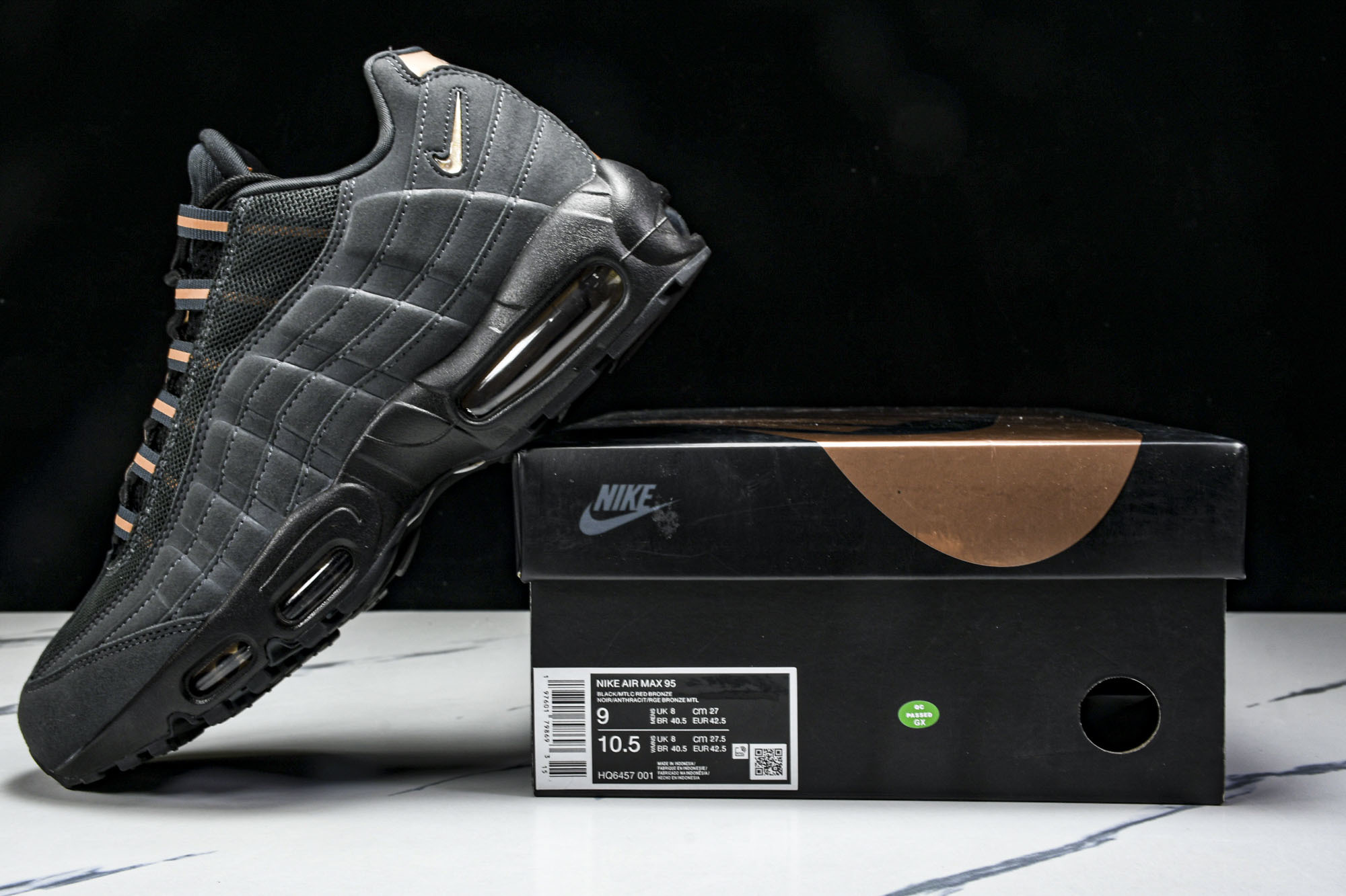 纯原外贸Nike Air Max 95 复古减震气垫跑鞋 HQ6457-001 #YZ001-1 ✦原版1:1 制作 全 纯原外贸Nike Air Max 95 复古减震气垫跑鞋 HQ6457-001 #YZ001-1 ✦原版1:1 制作 全