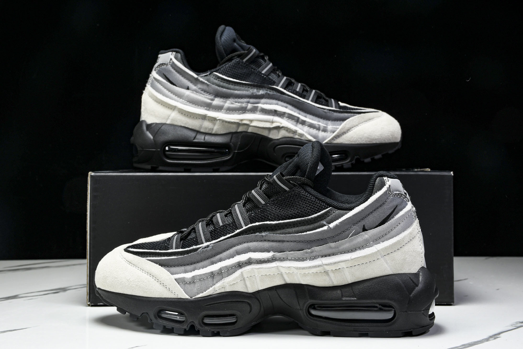 纯原外贸NK Air Max 95 Comme Des Garcons Black Grey CDG 黑灰 CU8406 纯原外贸NK Air Max 95 Comme Des Garcons Black Grey CDG 黑灰 CU8406