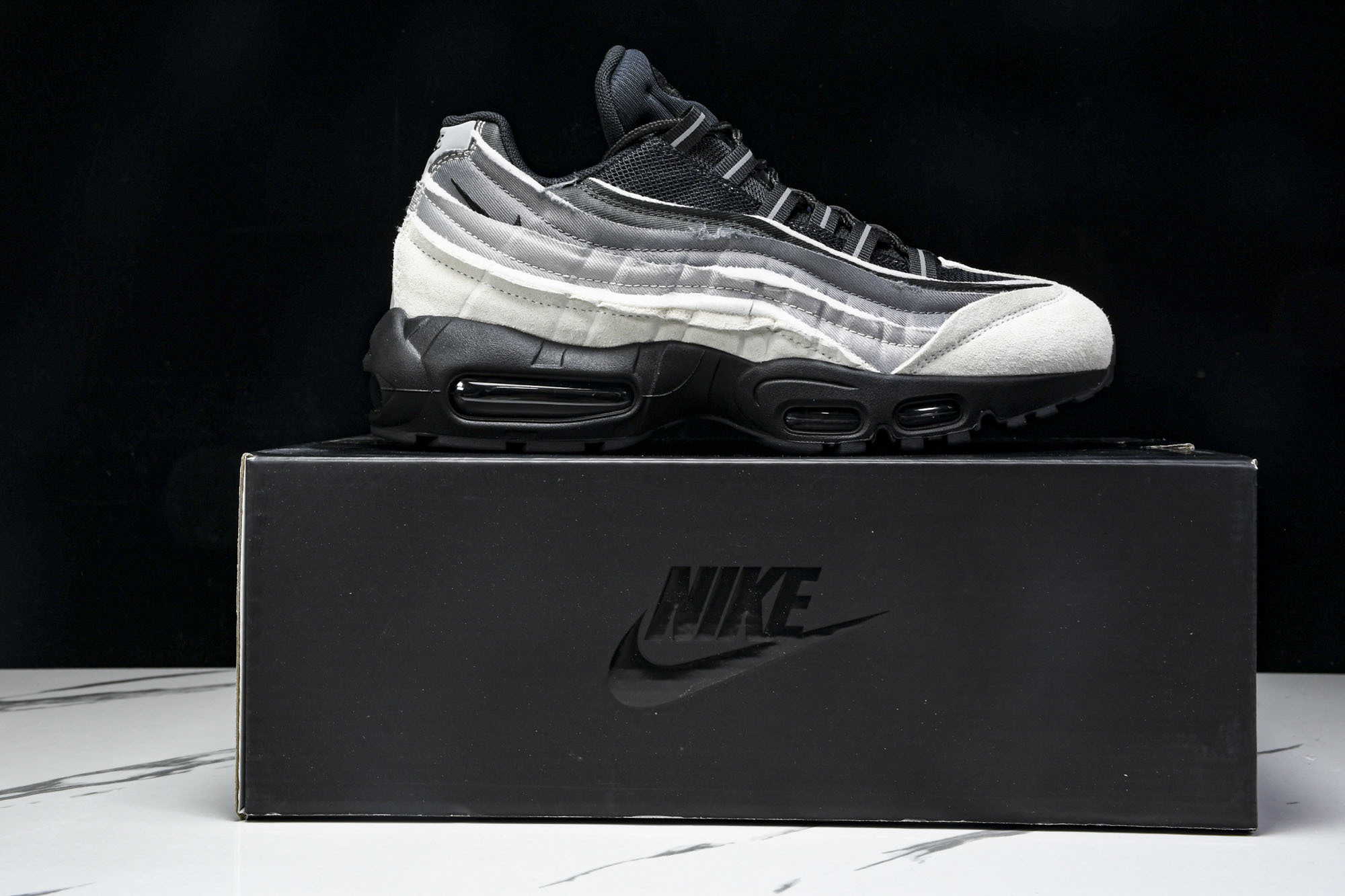纯原外贸NK Air Max 95 Comme Des Garcons Black Grey CDG 黑灰 CU8406 纯原外贸NK Air Max 95 Comme Des Garcons Black Grey CDG 黑灰 CU8406