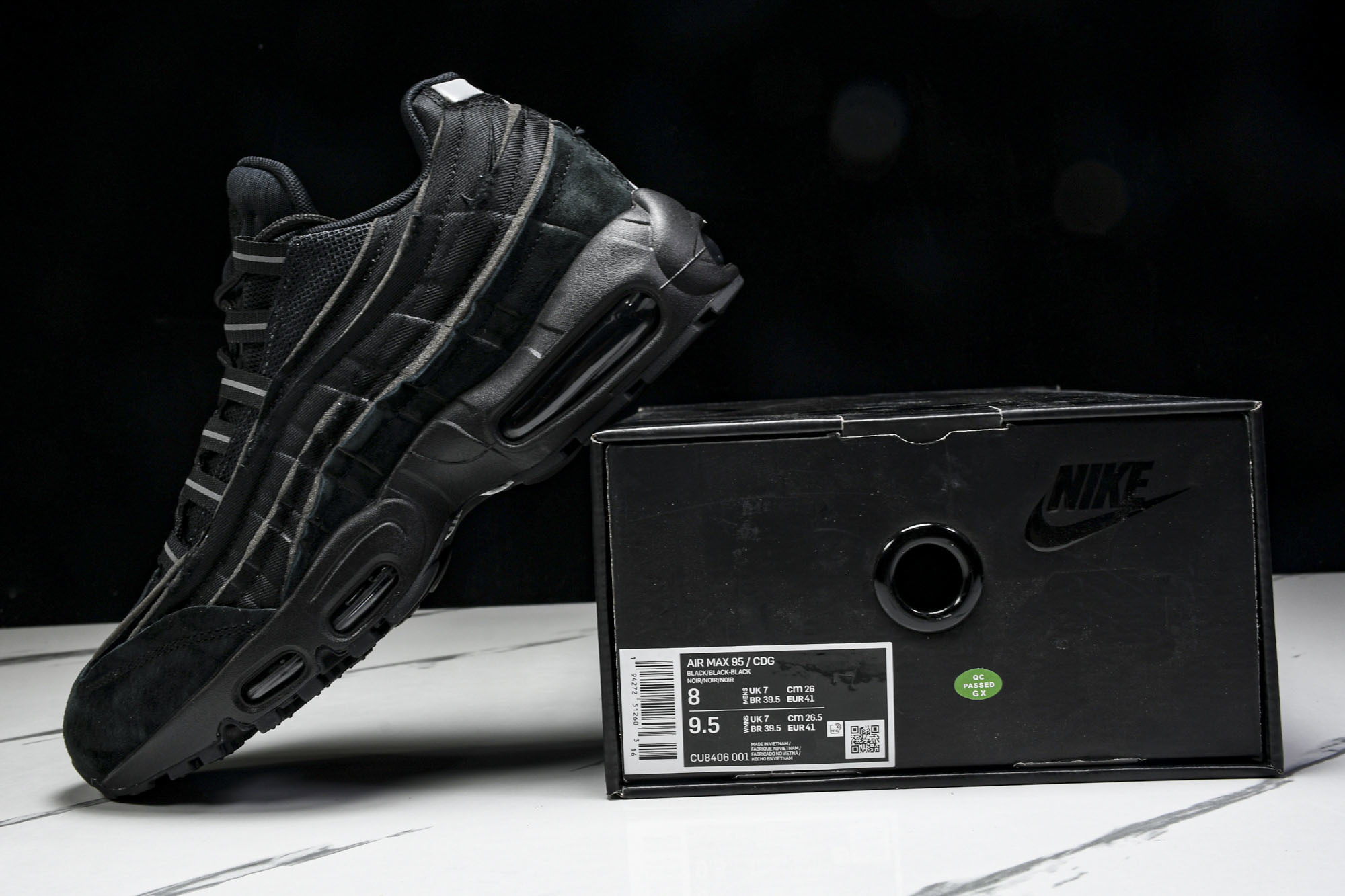 纯原外贸NK Air Max 95 Comme Des Garcons Black Grey CDG 黑色 CU8406 纯原外贸NK Air Max 95 Comme Des Garcons Black Grey CDG 黑色 CU8406